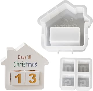 Multipurpose Sturdy Silicone Countdown Candle Holder Mold Set Portable for Resin Plaster Craft Supplies Assorted