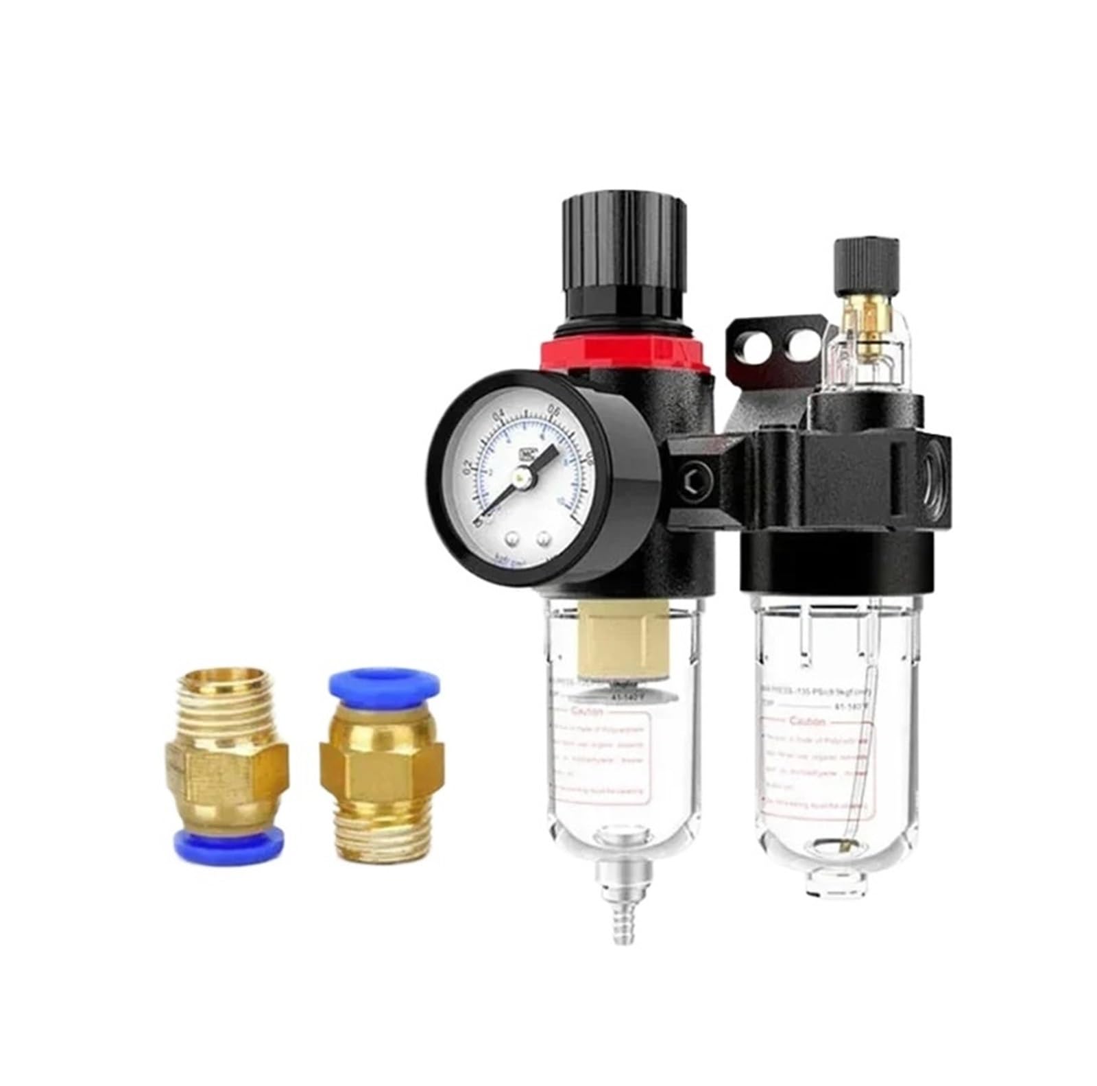 PHNOITPQ 5/20 Pcs AFC2000 G1/4 Air Compressor Oil Water Separator Pressure Reducing Valve Air Filter for AFR2000+AL2000(20 Sets,AFC2000+PC10-02x2)