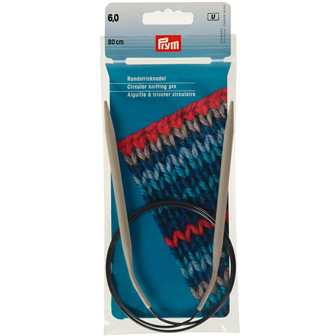 Prym Circular Knitting Needle, Aluminium, Grey, 6 mm