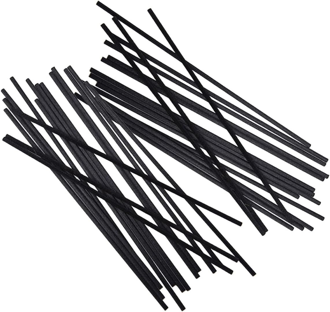Black 50pcs Wood Reed Diffuser Sticks for Aroma Fragrance Bottles