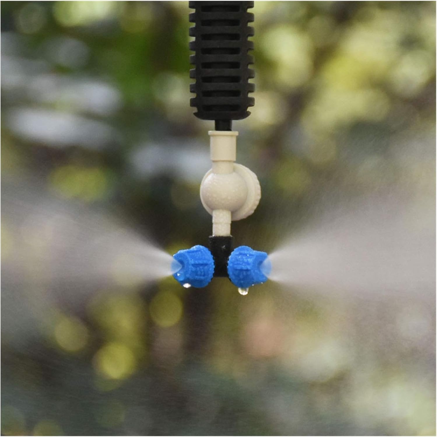 Gardening Watering System Tools Greenhouse Suspended Cross Atomization Nozzle, Anti-drip Spray Nozzle, Water Mist Cooling Nozzle 10 Sets (Color : 4 x Way)