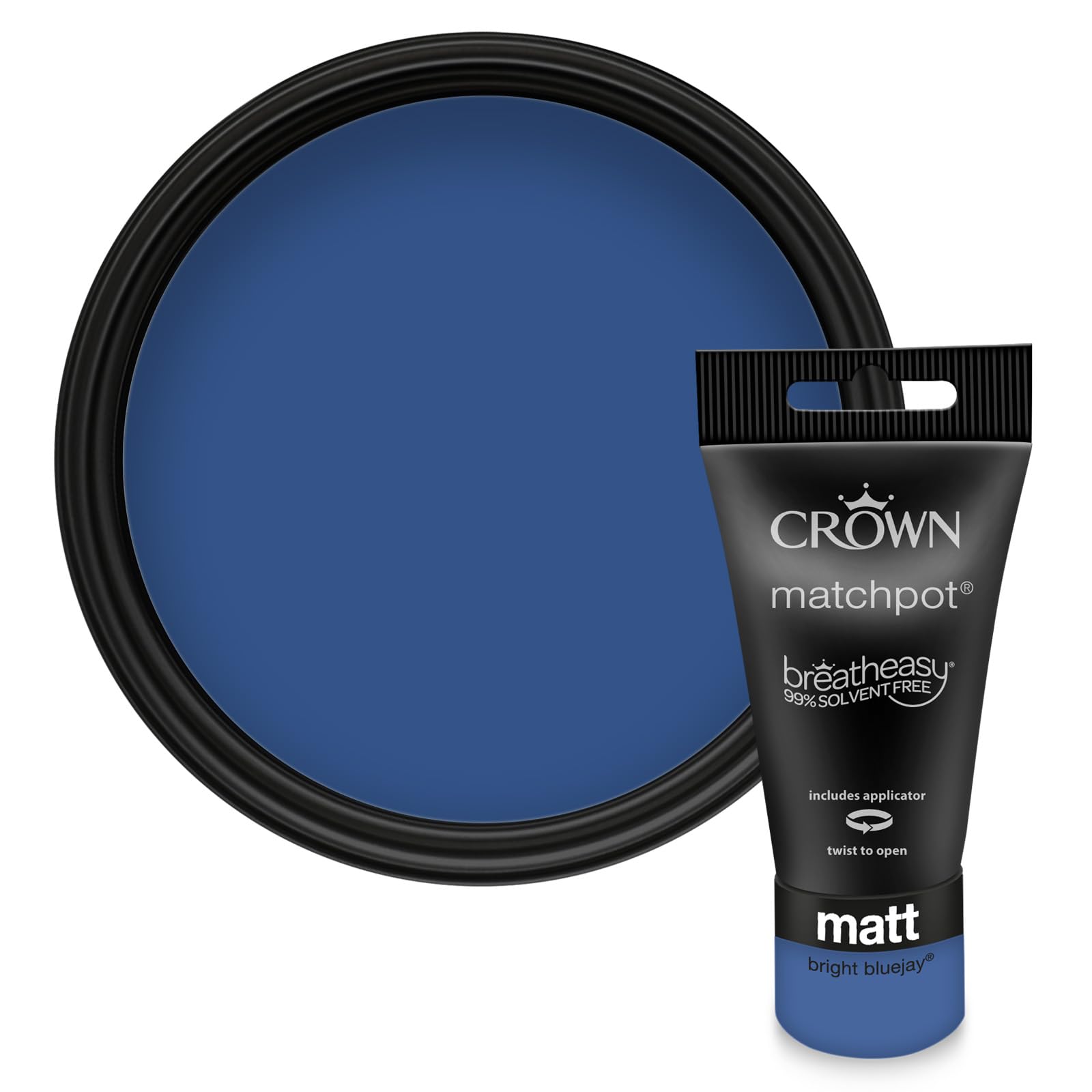 Crown WALLS & CEILINGS Blue Matt Paint Tester - Sample 40ml