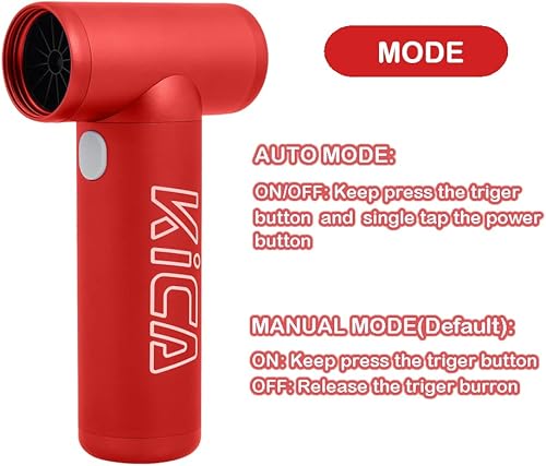 Miniatura 8 de KiCA JetFan KC1 Repuesto de sacudidor de aire comprimido, 86,000 rpm, para limpieza de computadora, exteriores, auto, campamento, batería