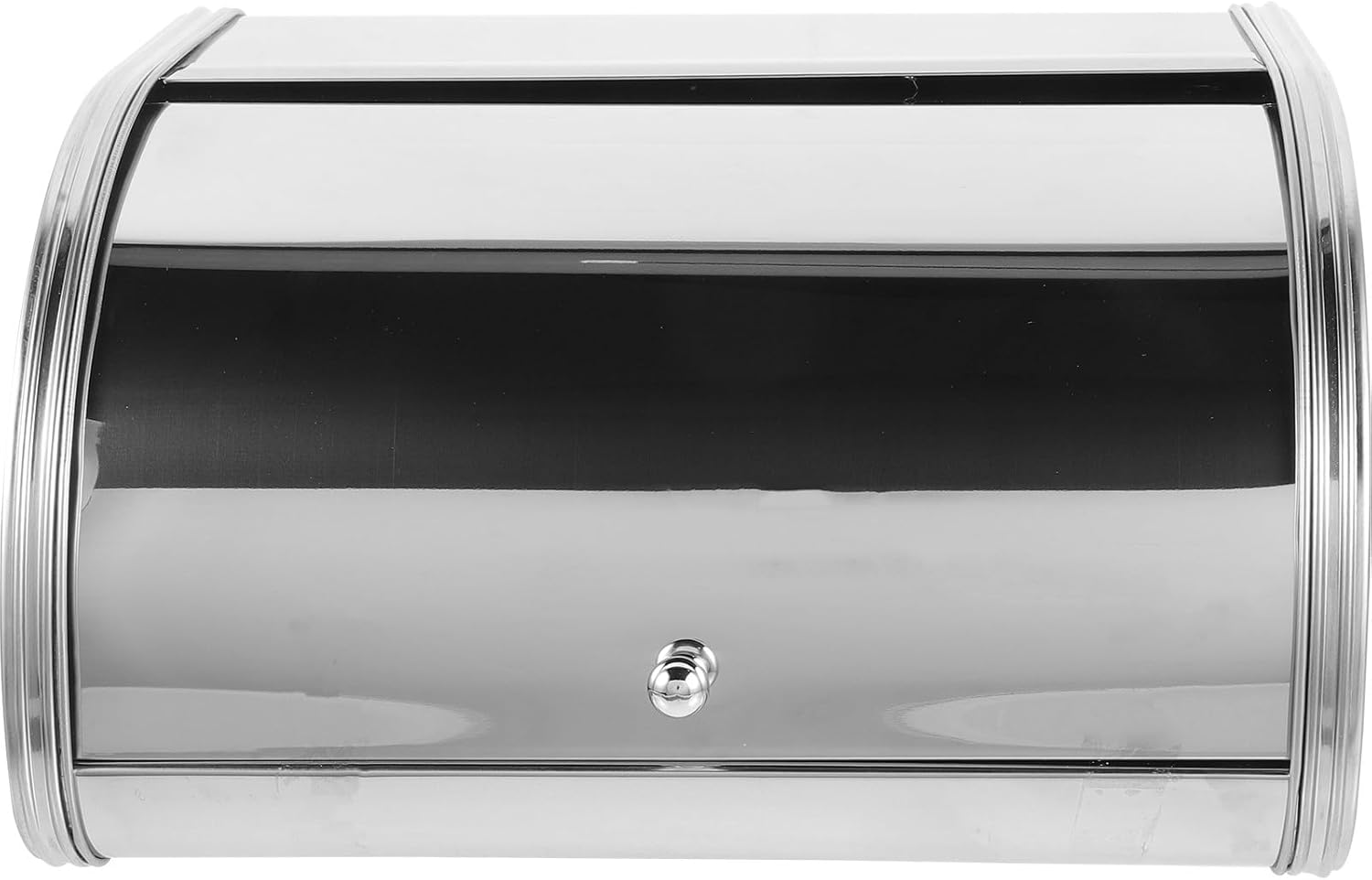 Metal Bread Box for Kitchen Countertop, Corner Bread Bin with Mirror Finish, Large Loaf Storage Container for Home Bakery Organization