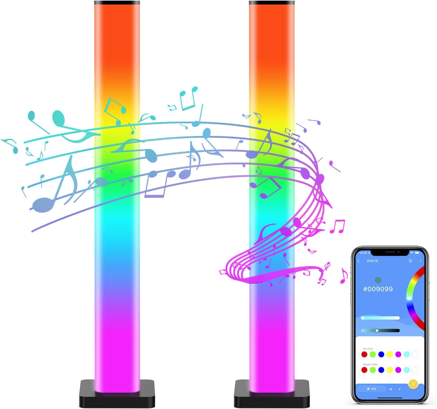 Smart Light Bars, 2 Pack Smart LED Lights with 16 Million