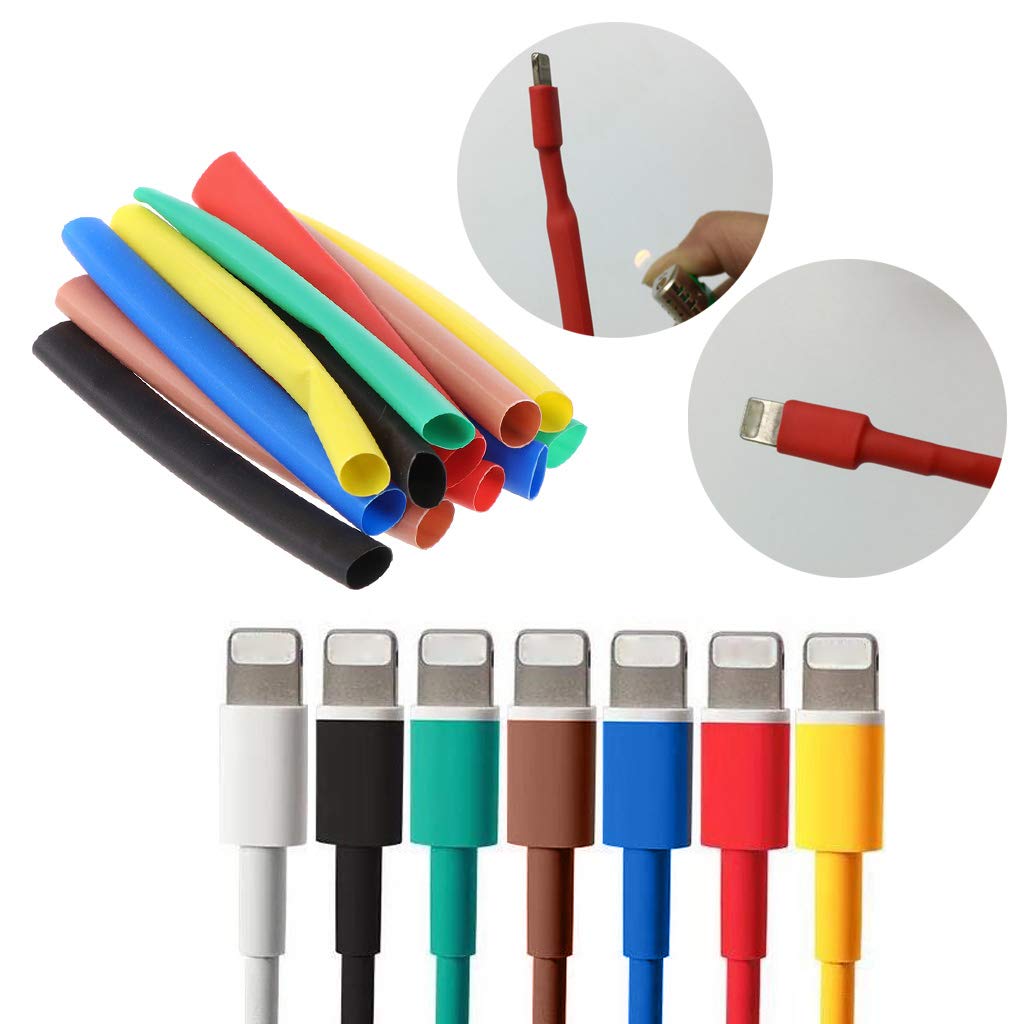 Ldabrye 12Pcs/Bag Tube Sleeve Cover USB Cable Wire Protector for 5 8