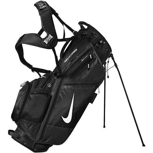 Nike Golf Stand Bag - Air Hybrid, Sports, Lite - Unisex (AIR Hybrid - Black (14-Divider))