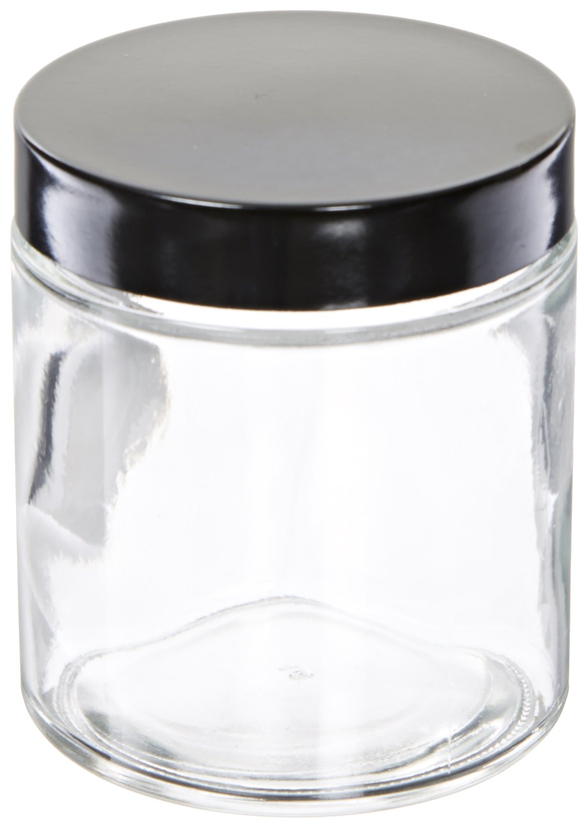 Kimble 5410458C-21 Glass Straight-Sided Jar with Cap, Pulp/Vinyl Liner, Clear, 125ml Capacity (Case of 144)