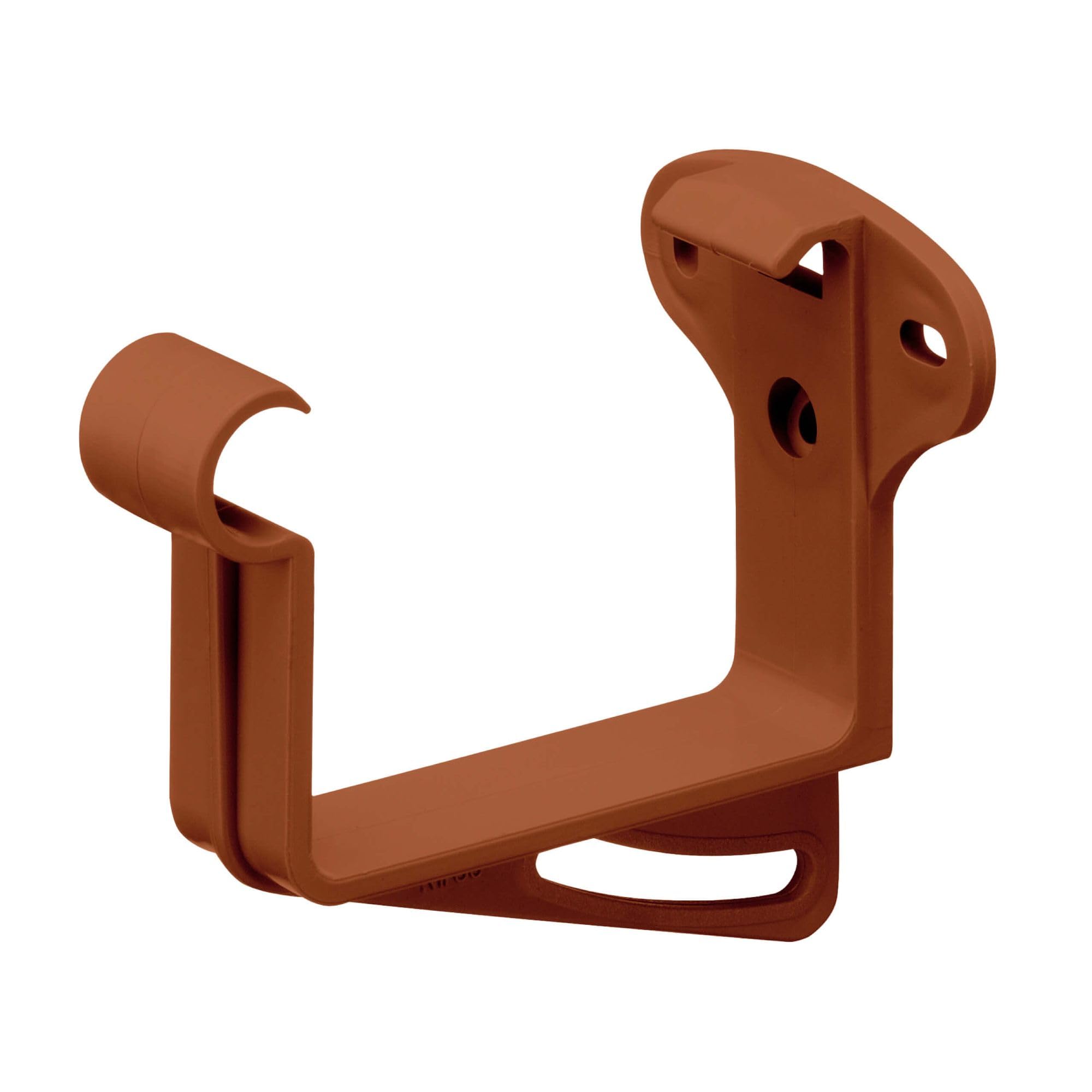 INEFA Fascia Board Bracket, Gutter Bracket Box-Shaped, PVC-U 83mm, Brown Gutter Bracket, Gutter Accessories, Made in Germany