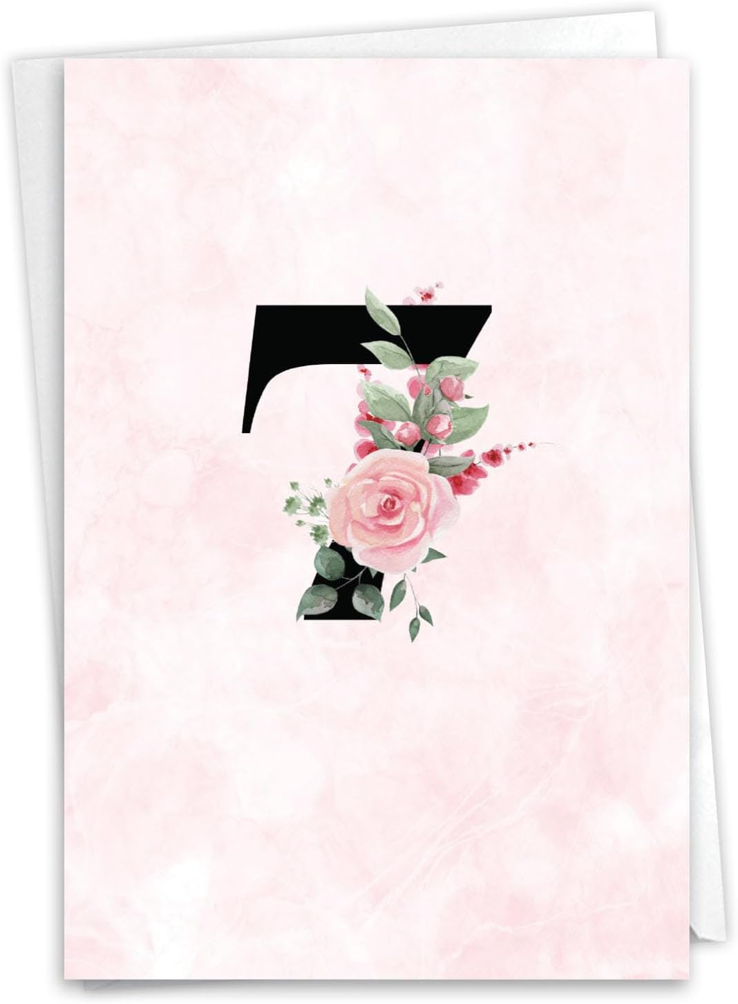 NobleWorks 注文 7th Anniversary Work マイルストーン グリーティングカード 5 x 7インチの封筒付き (