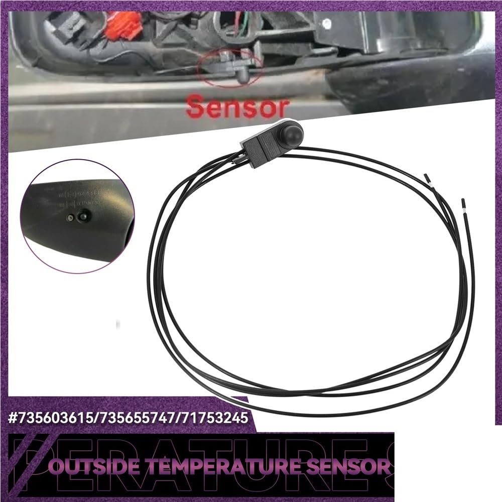 Sensore Aria Compatibile Con Alfa Per Romeo Per Mito 955 Sensore Di Temperatura Ambiente Esterna Sotto Lo Specchietto Retrovisore 71753245 735603615 735655747