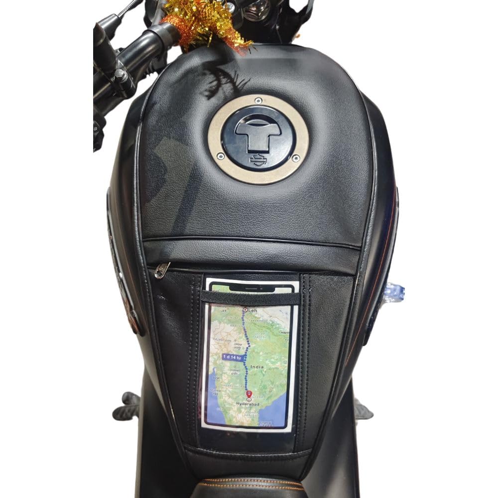 Seat Buds Compatible with Harley 440x Single Zip Mobile Tank Cover (Black)-image-43