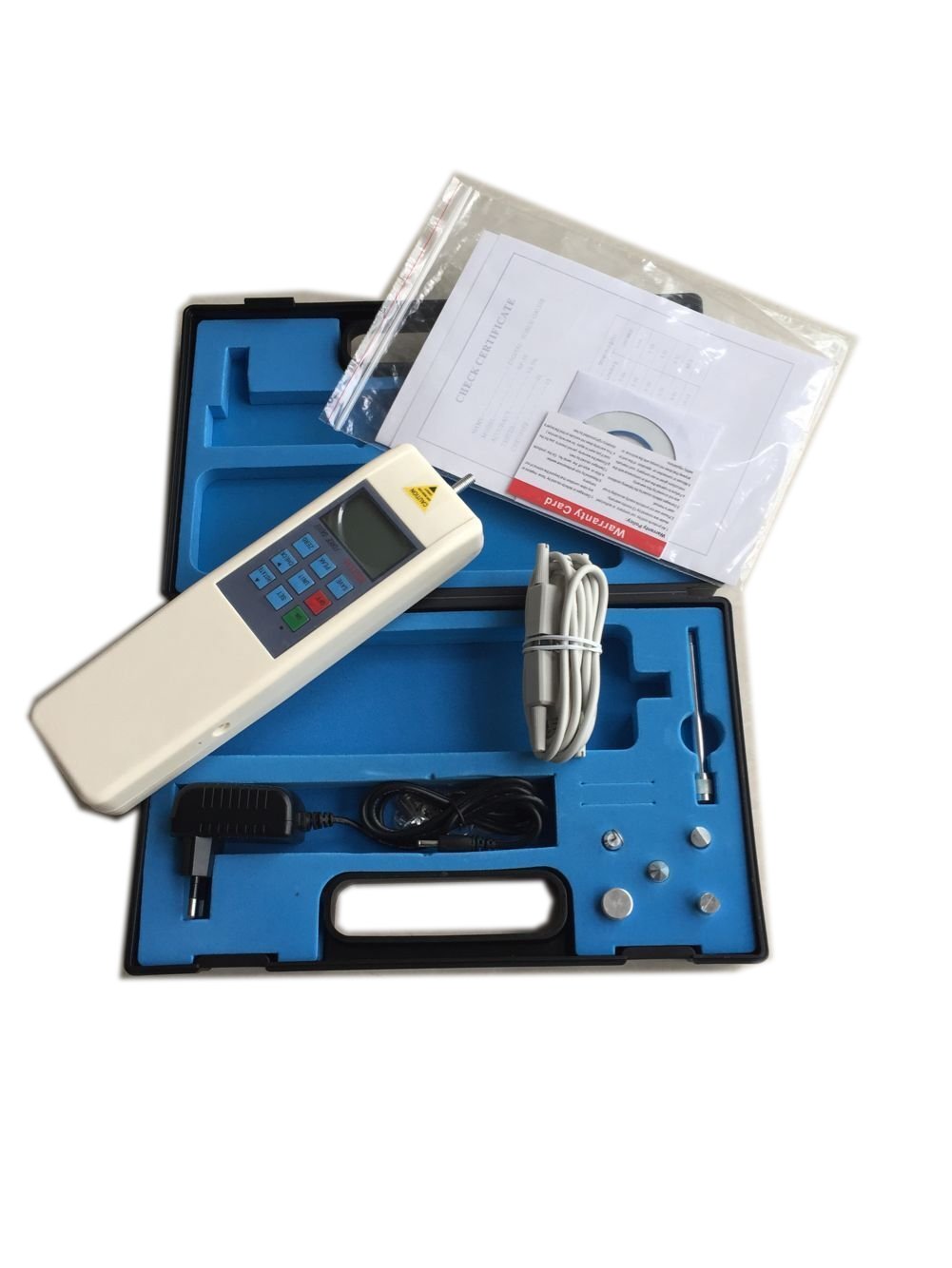 Digital Push Pull Force Gauge Dynamometer Digital Force Gauge Meter Tester Force Gage Tools Equipment with Sensor Inside Capacity 50N/5Kg/11Lb Dynamometer CE Certificate Tester