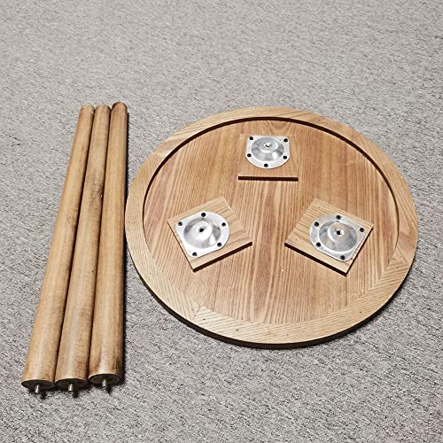 Moroccan Carved Style Round Side Table, Wooden End Table, Coffee Table,Nightstand/Small Tables For Living Room, Accent Tables, Side Table For Small Spaces,Easy-Assembly (Wooden 19.7×22") #TOP3