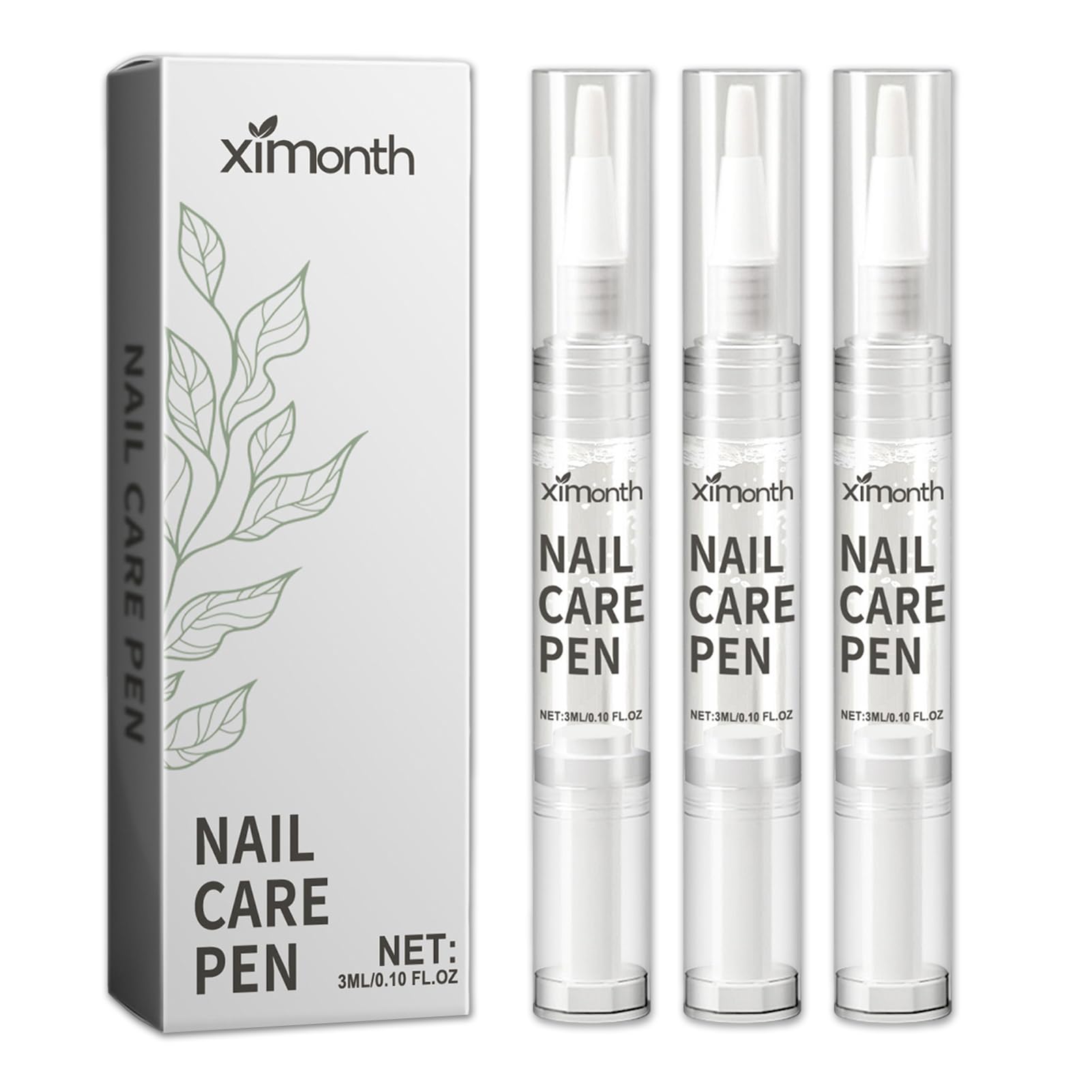3 Pezzi Nail Care Pen, Arricchito con Olio di Jojoba, Olio di Cocco, Burro di Karitè, Estratto di Aloe Vera, Vitamina E