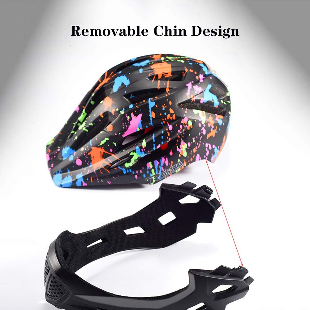 Kinder Fahrradhelm Abnehmbar Integralhelm Verstellbar Kinderhelm Multi-Sport Schutzhelm für 3-15 Jahre Junge Mädchen Skateboard Roller Inlineskaten Scooter BMX