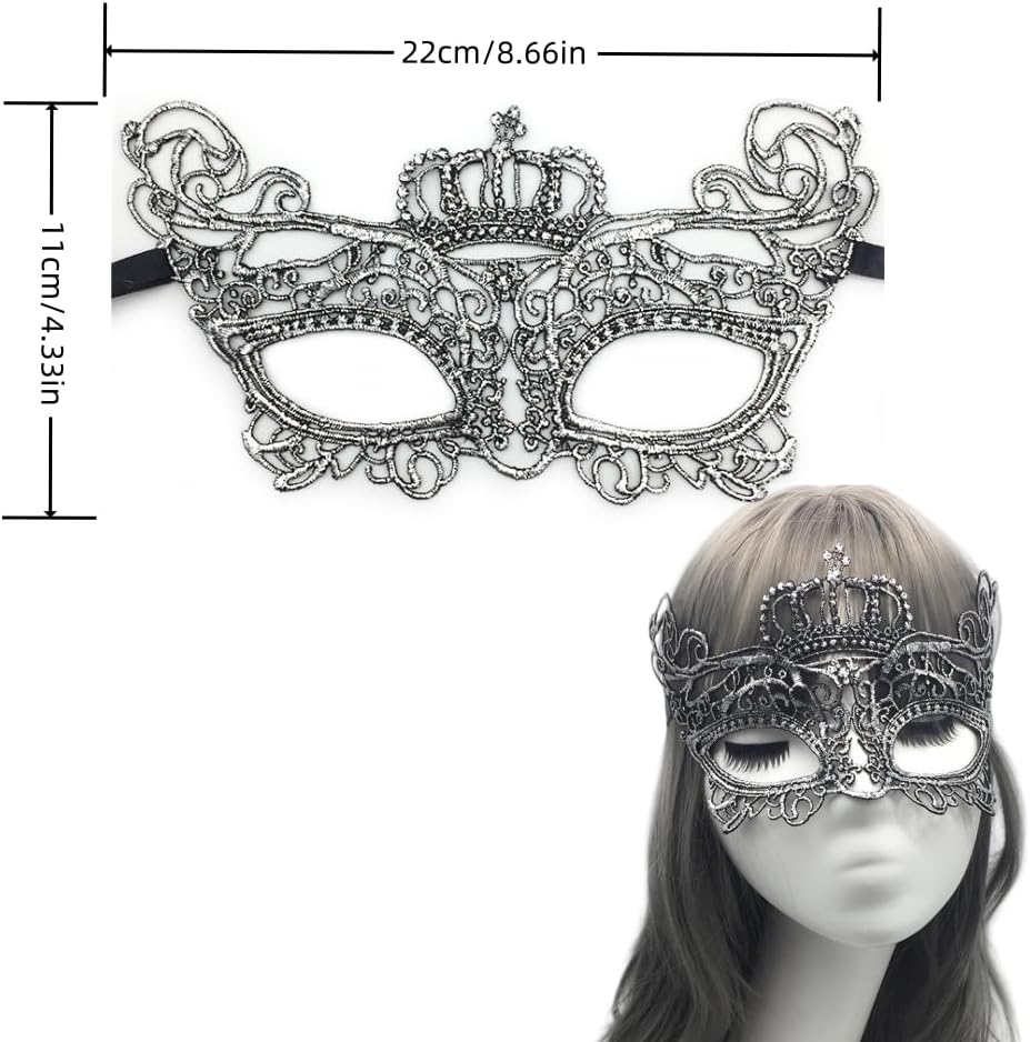 4PCS Masquerade Masks for Women Venetian Lace Eyemasks For Party Gothic Carnival