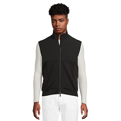 Armani Exchange Stretch Cotton Full Zip Vest Men