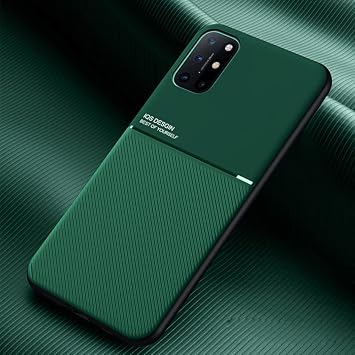 TIANCI Case for OnePlus 8T, Skin Texture is Non-Slip and Shockproof Phone Case, [Skin-Friendly PU Leather] [Ultra-Thin TPU] Cover for OnePlus 8T-Green