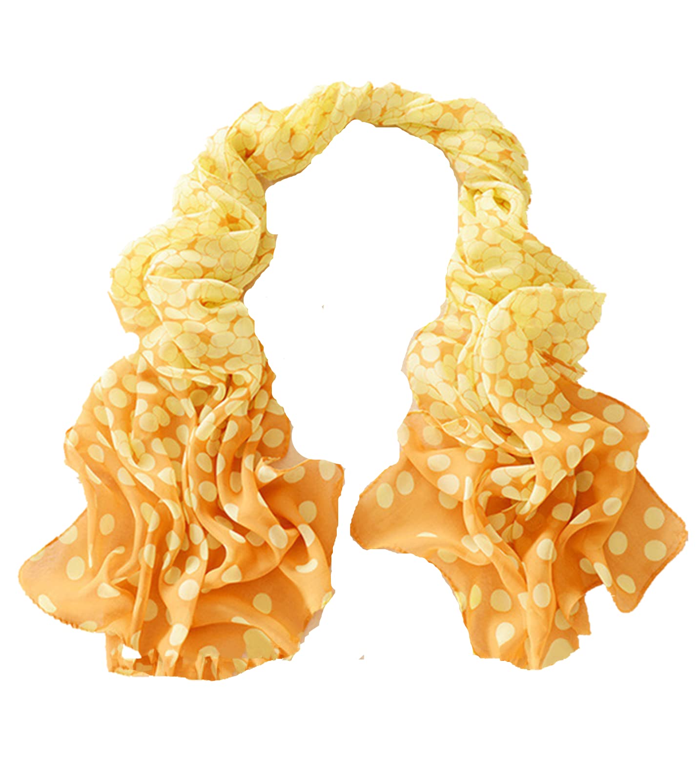 A Liittle Tree Women's Its Polka Yellow "A Liittle Tree"- Lady Fashion Hijab Stylish Soft Scarf Shawl Neck Wrap Headscarf Stole (Its Polka Yellow)