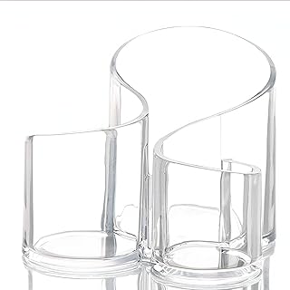 شنطة مستحضرات تجميل - صندوق اكريليك شفاف لتخزين مستلزمات المكياج، مثالية لاحمر الشفاه وطلاء الاظافر واقلام الحواجب