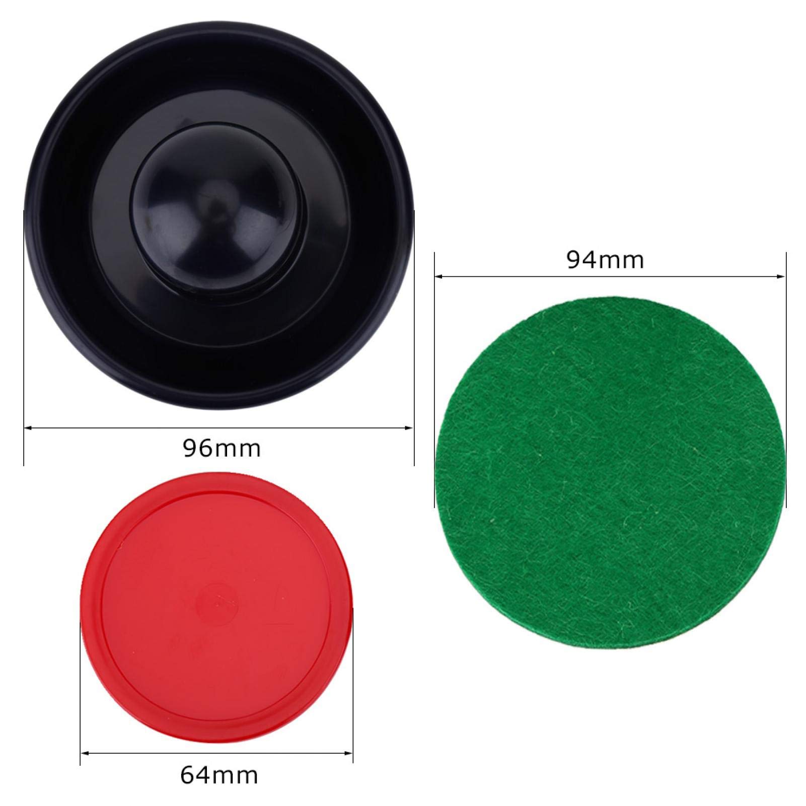 Yosoo Airhockey-Pusher Und Pucks-Set – 2 Schläger + 4 Pucks, Leicht, Stabil, Für Standardtische