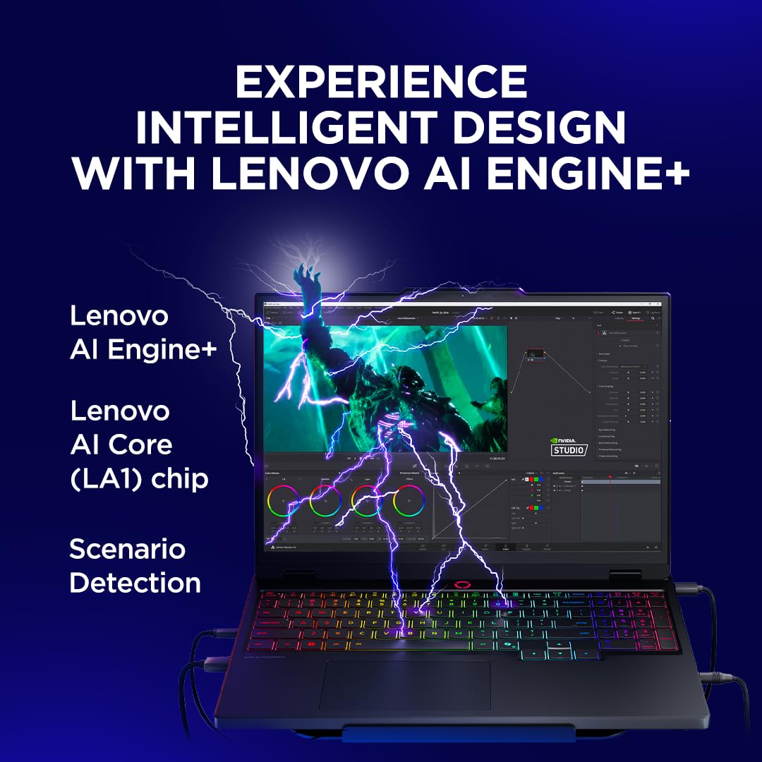 Lenovo Legion 5 Gaming Laptop - Display OLED WQXGA 15" 165Hz, Nvidia GeForce RTX 5070 8GB, Intel Core i7-13650HX, RAM 32GB, SSD 1T, Windows 11 Home, RGB Keyboard - Eclipse Black — view 7