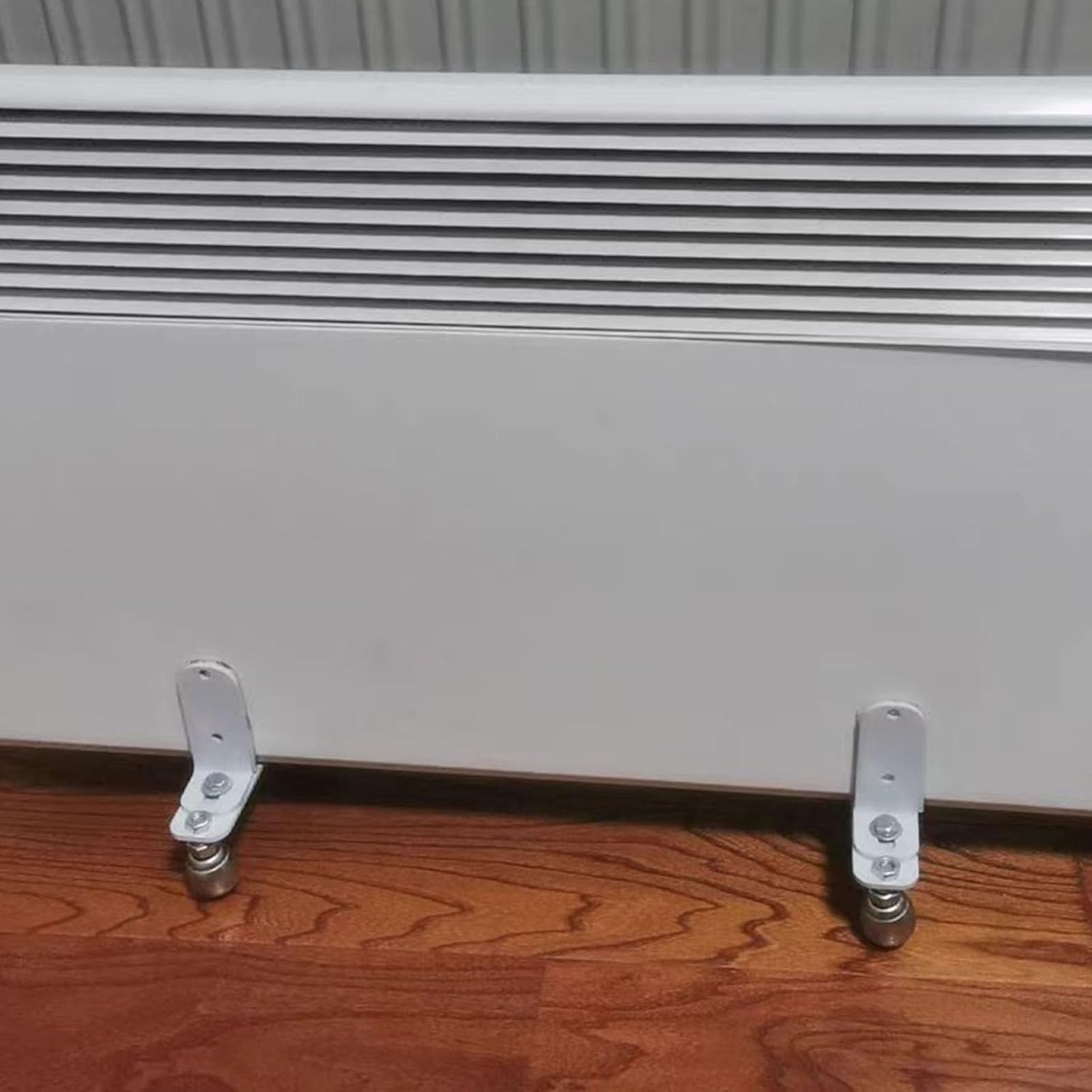 Heater Bracket 360 Degree Swivel 2 Wheels,Sturdy Aluminum Alloy Casters for Universal Heater Panel with Locking Brake Lever Family Room/Bedroom Screen Divider