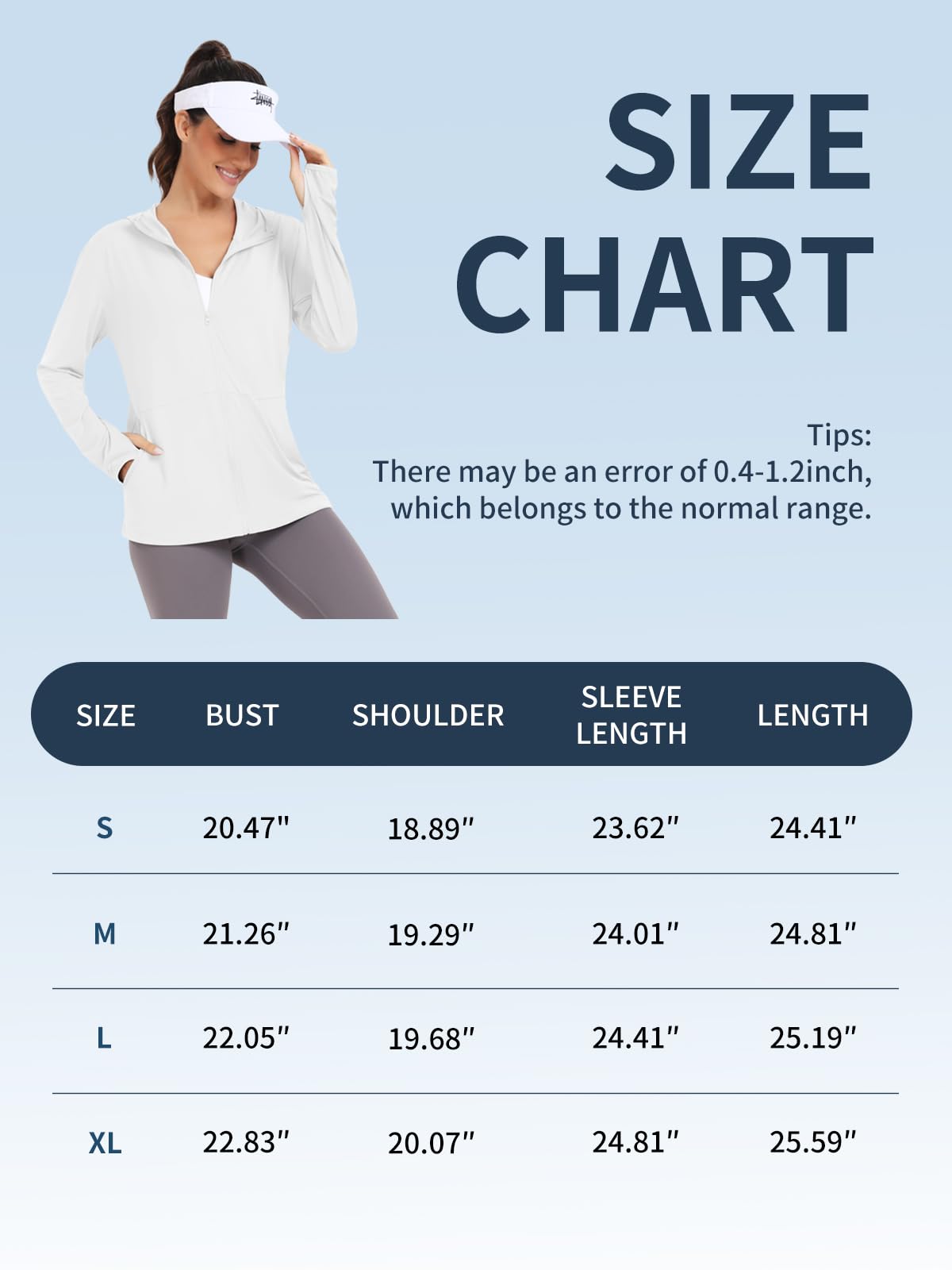 VUTRU Sweat à capuche avec protection solaire UPF 50+ pour femme - Léger à manches longues - Avec poche