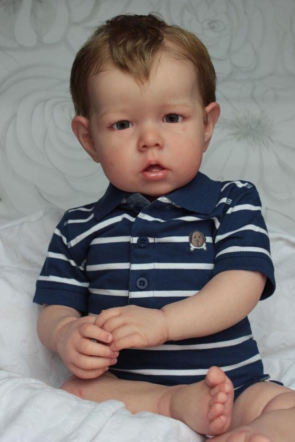 Anano Baby Reborn Dolls That Look Real Boy 20 Inch Reborn Toddler Dolls Alive Silicone Babies Straight Legs Soft Hair
