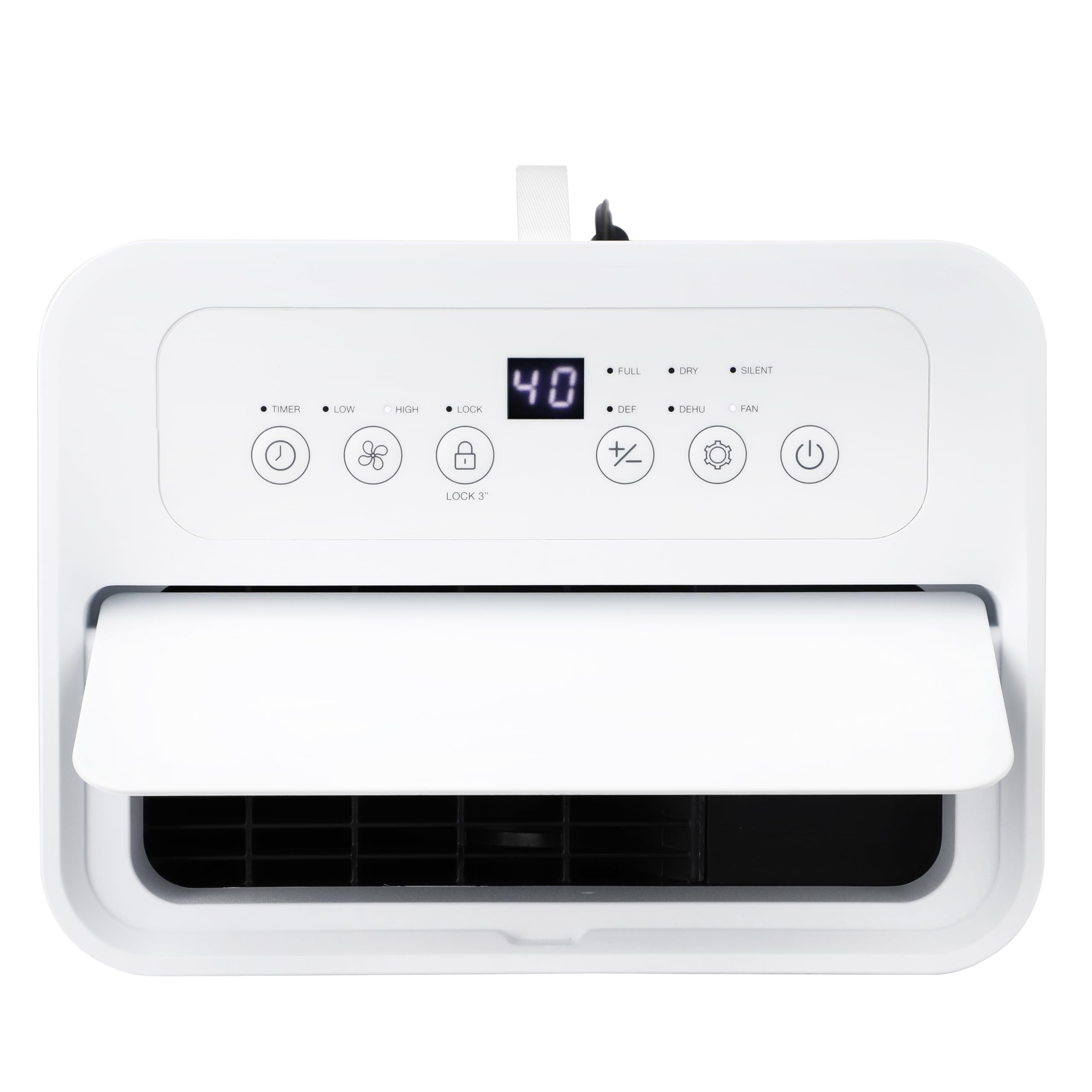 EMERIO DH-133051 Déshumidificateur 12 l/jour - Jusqu'à 25 m² - Écran LED - Minuterie - Propane R290 - Fonction de séchage pour vêtements - Auto-Off - Roulettes lisses - Contre l'humidité et la