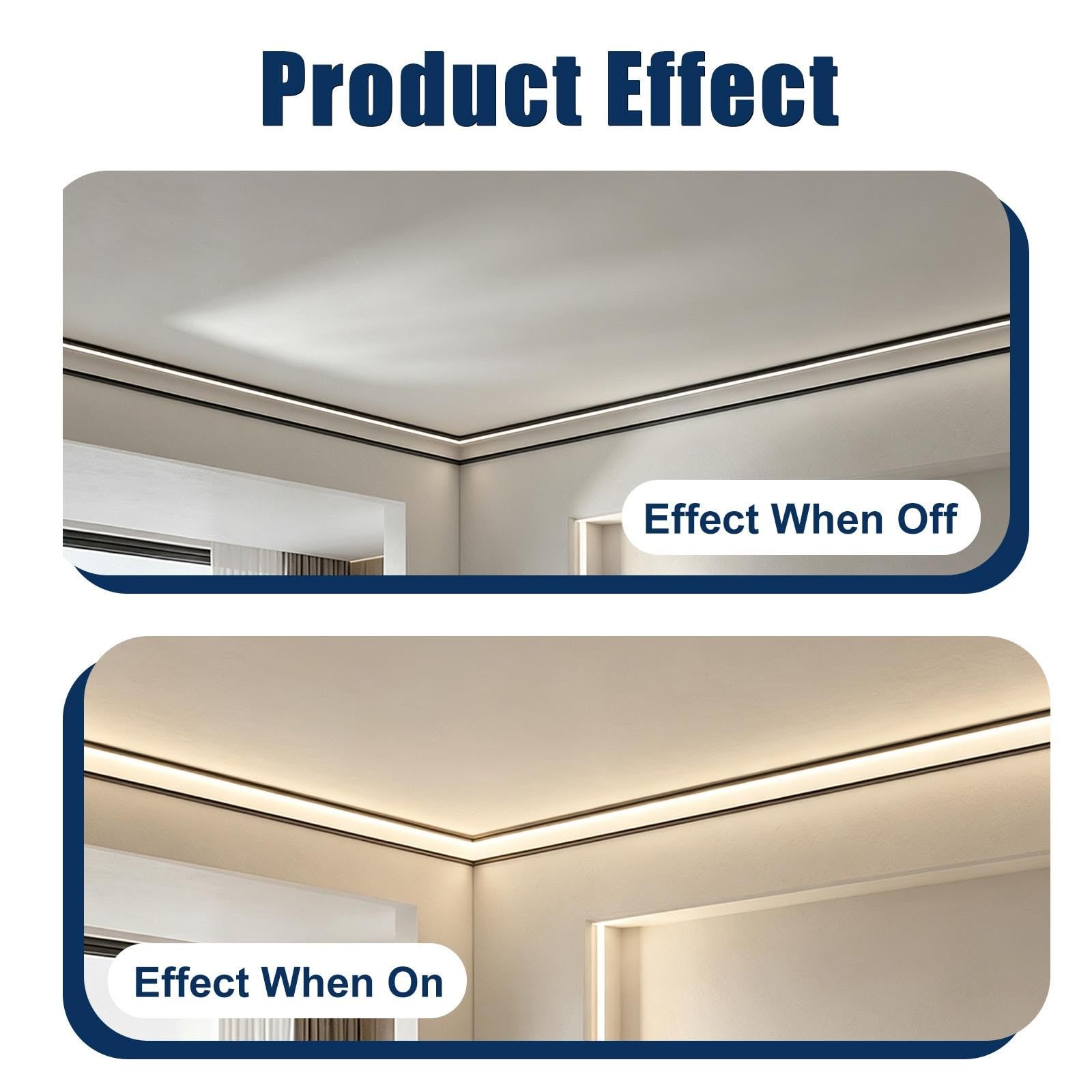 Czarny profil trapezowy LED szeroki 9/16", montaż powierzchniowy