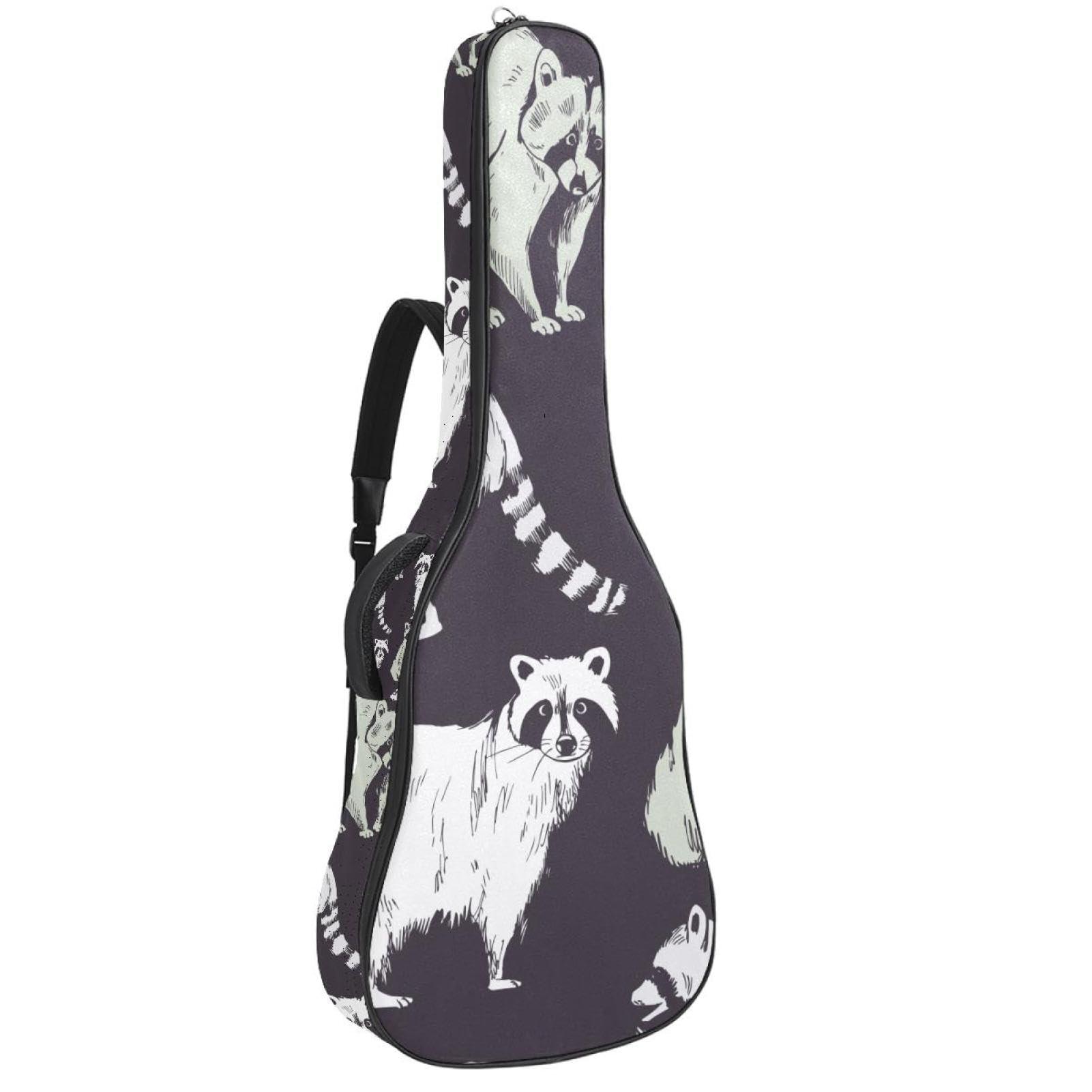 Torba na gitarę akustyczną Wodoodporny plecak na gitarę Gruby miękki wyściełany szop klasyczna obudowa na gitarę, wielobarwny, 42.9x16.9x4.7 in, Organizer do torby