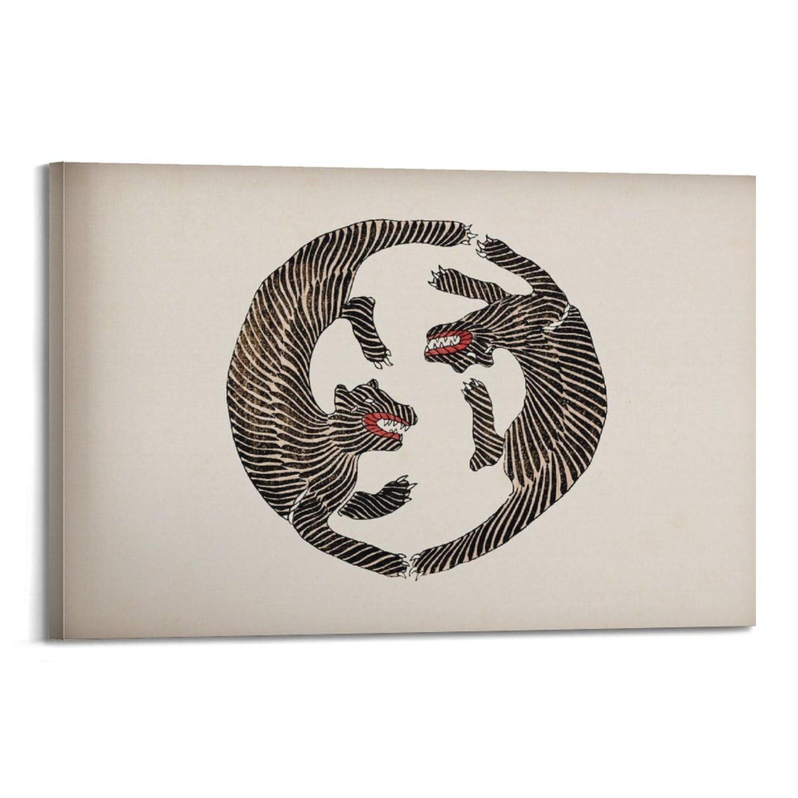 xiaoxiaoshen Vintage Japanese Tiger Taguchi Tomoki Canvas Poster Wall Art Prints Room Aesthetic Murals Bedroom And Living Decorations 20x30inch(50x75cm)
