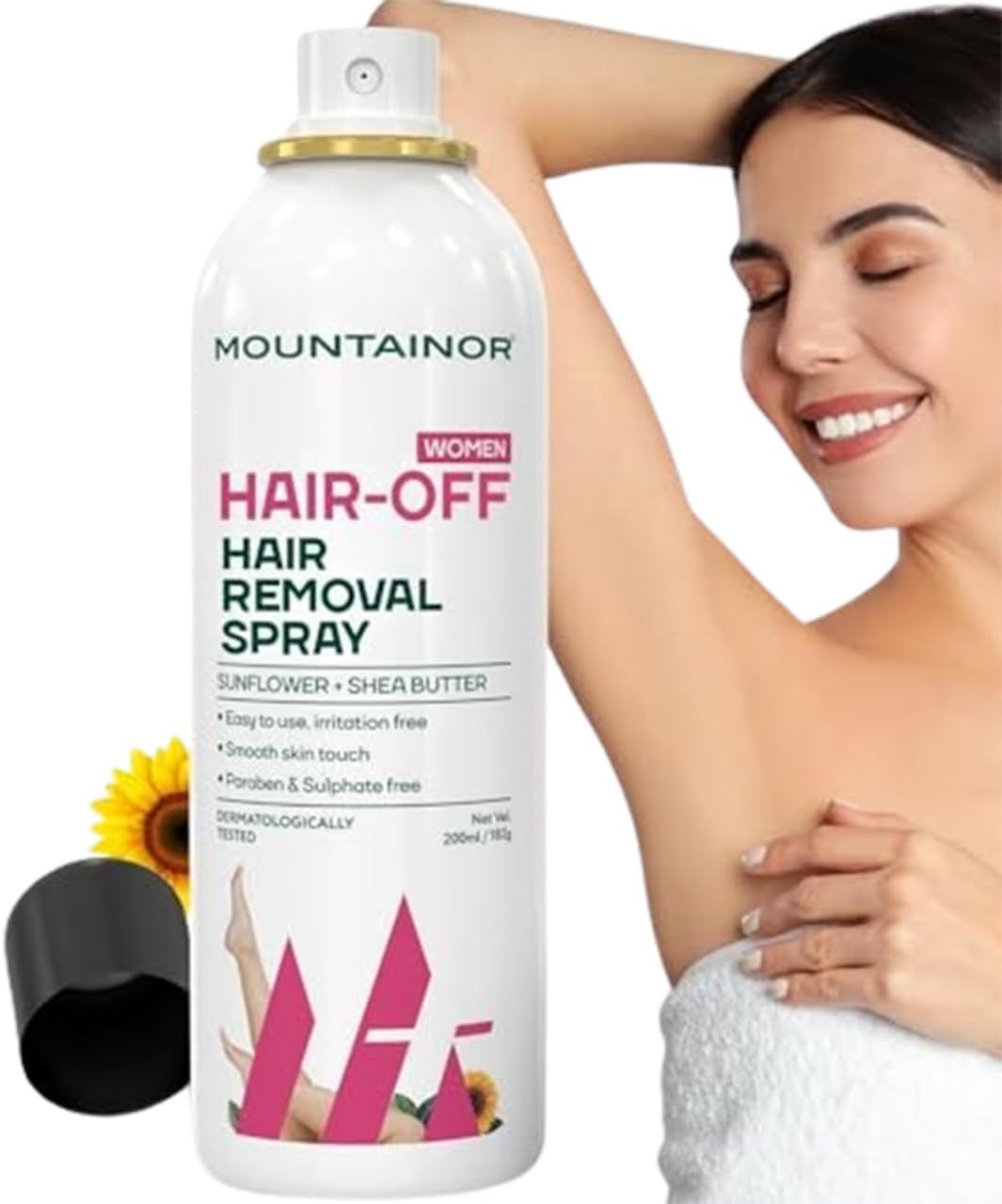 Hair Removal Spray for Women, Painless and Detans Body Hair Removal Cream for Arms, Legs & Under Arms Natural & Safe Certified (Dermatologically Tested) - 200 ml