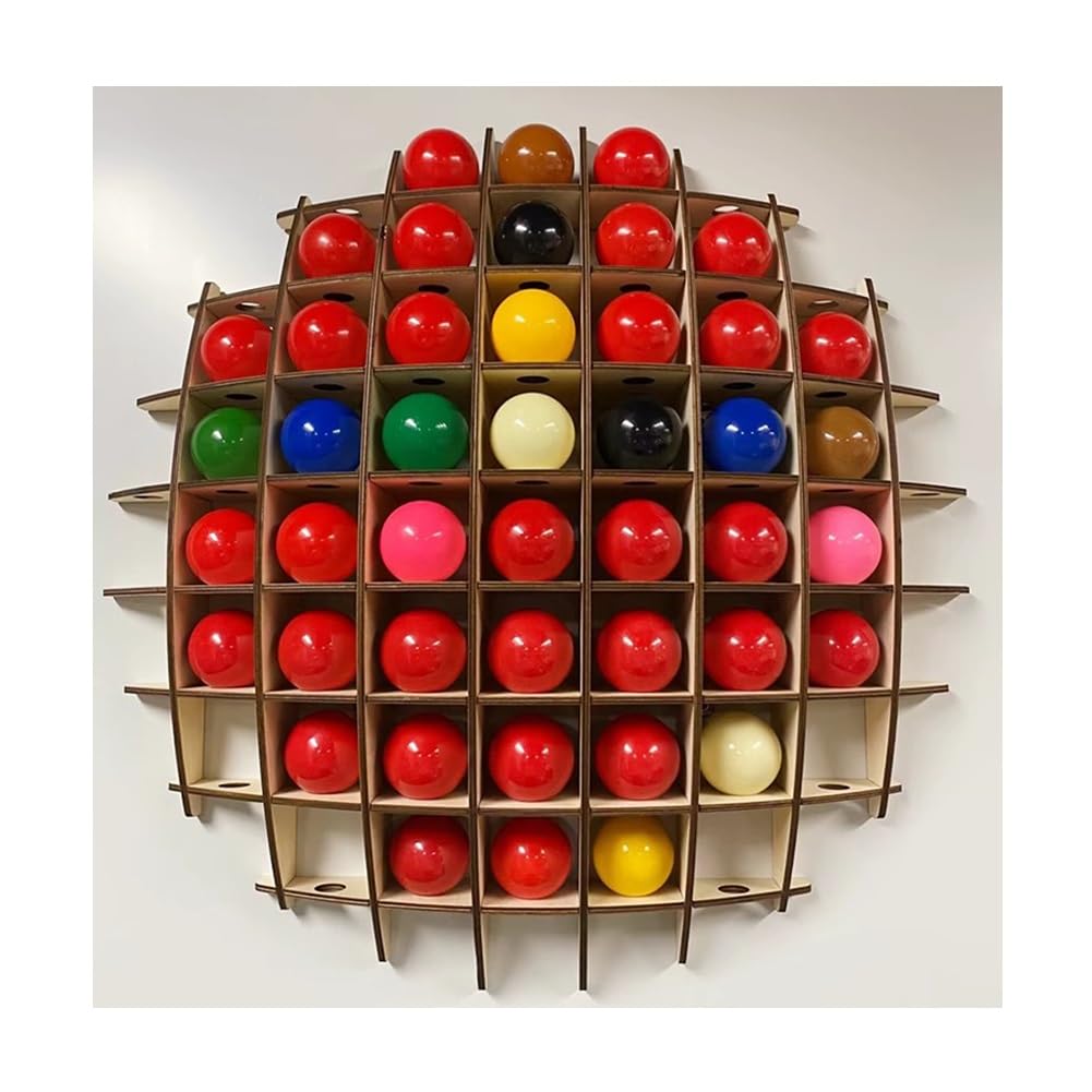 Espositore per palline da golf, in legno, supporto da parete per 78 palline, per appassionati di golf