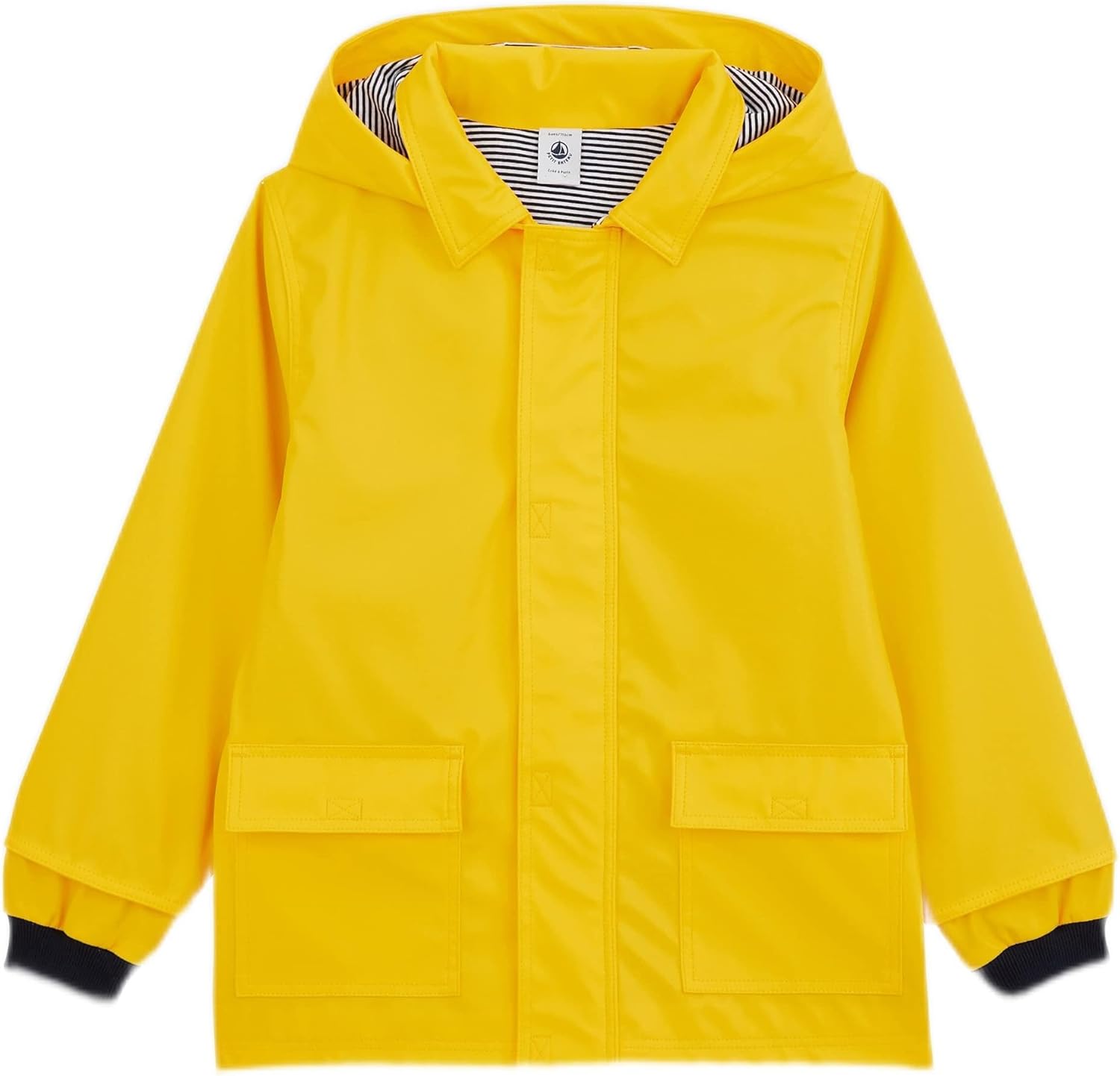 Petit Bateau CHILDREN'S UNISEX ICONIC RECYCLED RAINCOAT YELLOW COLOR SIZES 3-12
