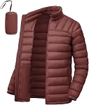 BGOWATU Veste de protection pour hommes Vestes d'hiver légères et empaquetables imperméable