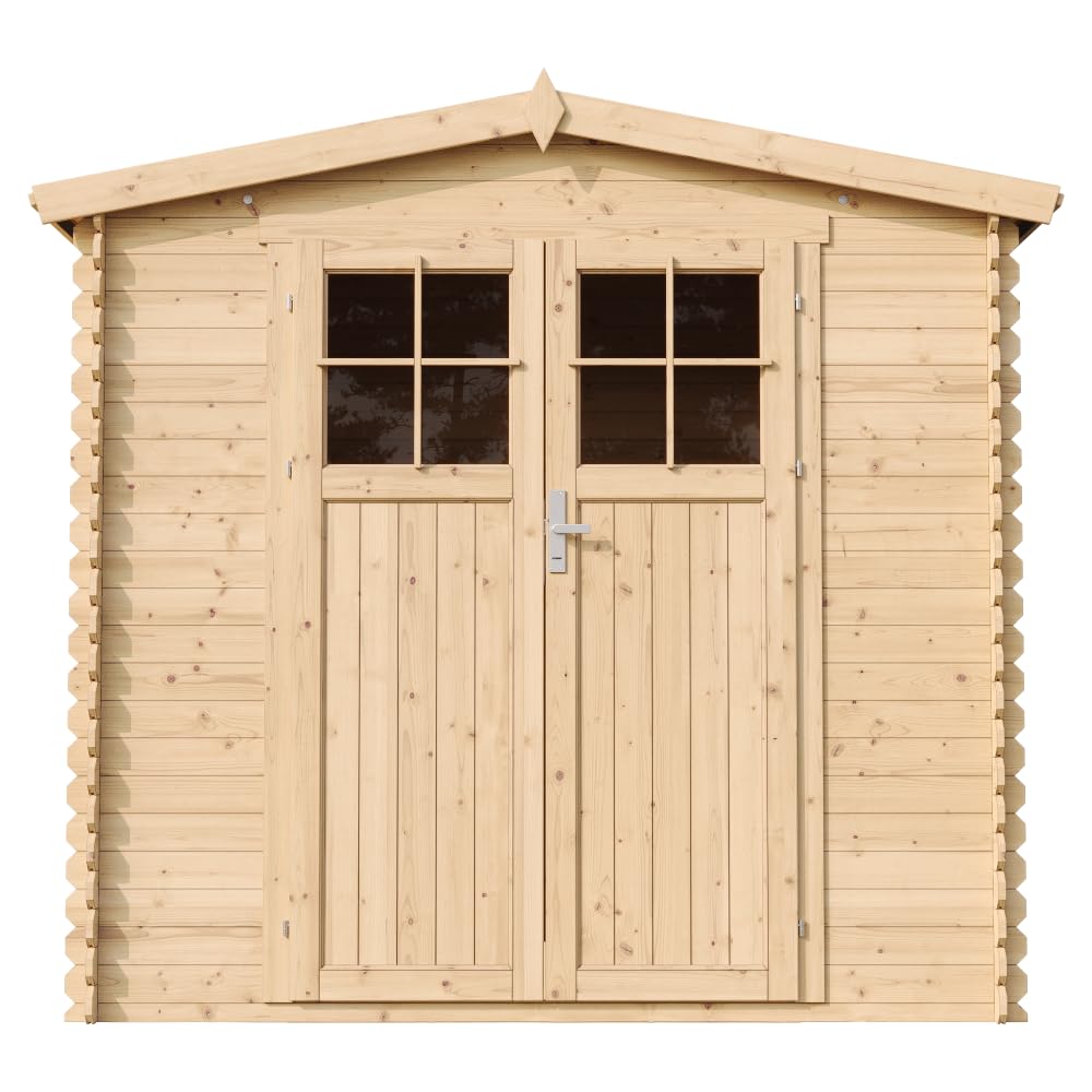 Gartenhaus Holz - Geräteschuppen Holz - Gerätehaus Hochwertige abschließbare Tür mit Boden Imprägnierte B2316xL226xH218 cm/ 3.53 m2 - Gartenhäuser & aufbewahrung TIMBELA M369F+M369G