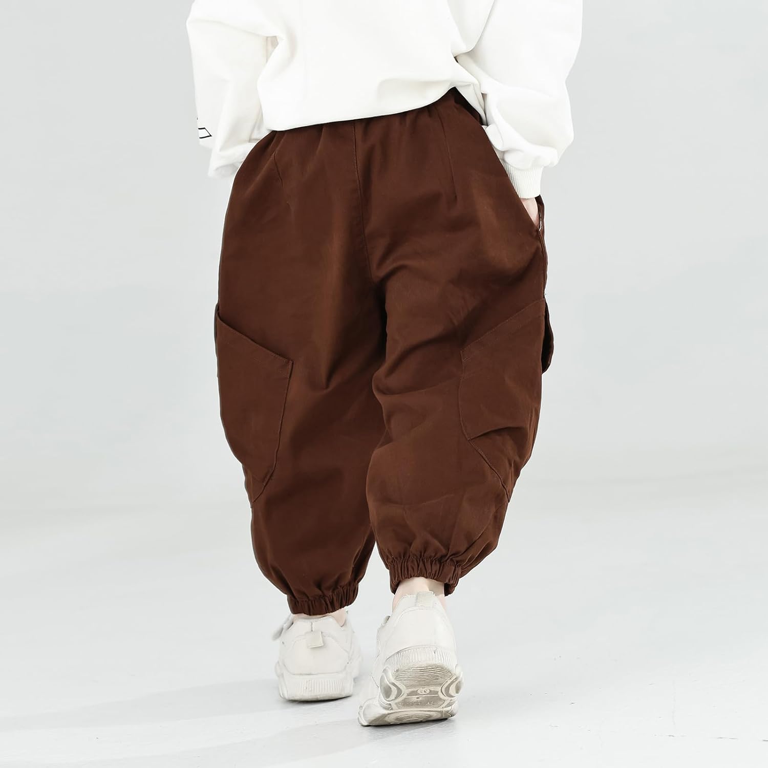 MINI PANDA Toddler Pants Boys& Girls, Relaxed Stretch Twill Toddler Casual Pants - Image 6