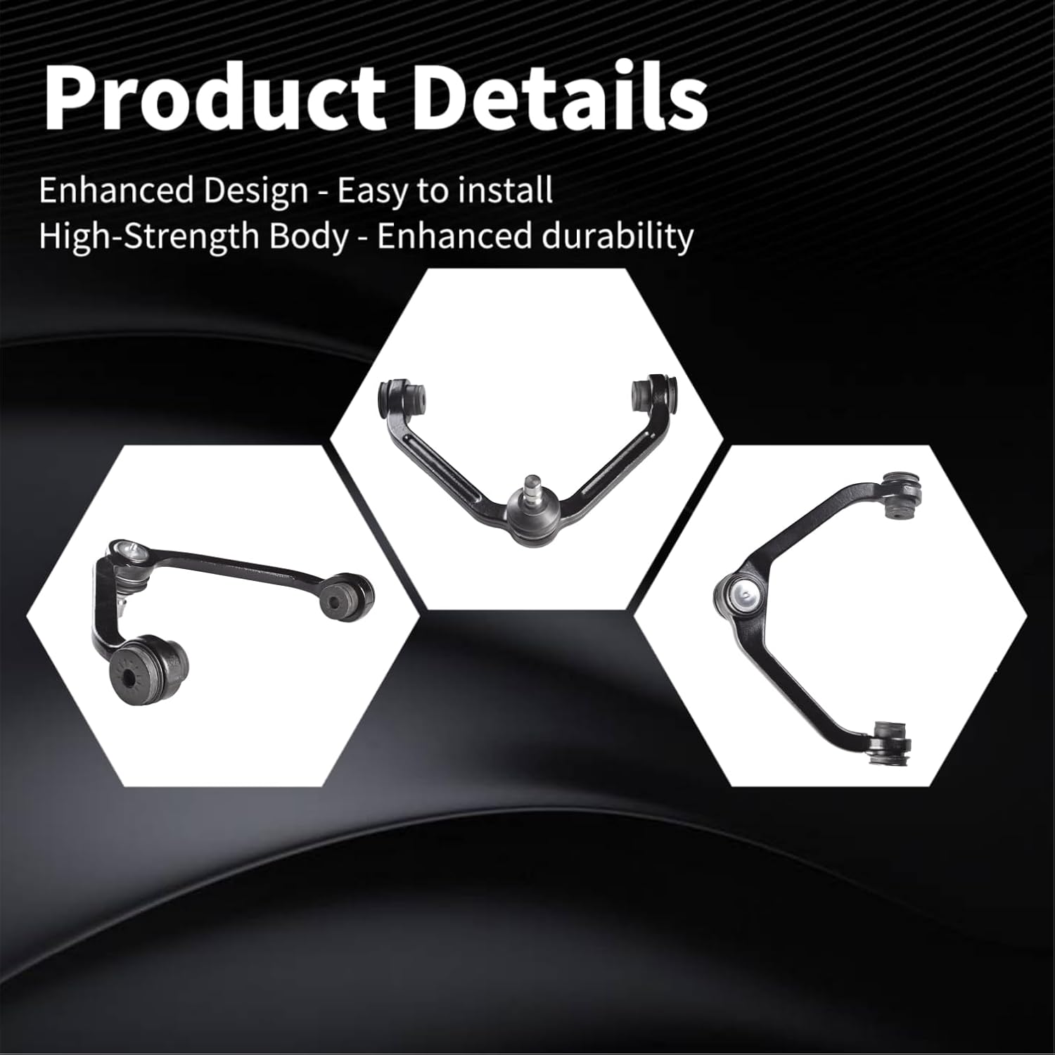 Front Upper Control Arm With Ball Joint Fit for Ford Explorer 1995-2000 Ford Explorer Sport 2001-2003 Mazda B2500 1999 1F2034211A 1F6034211 1FAA34211-2pcs Suspension Kit