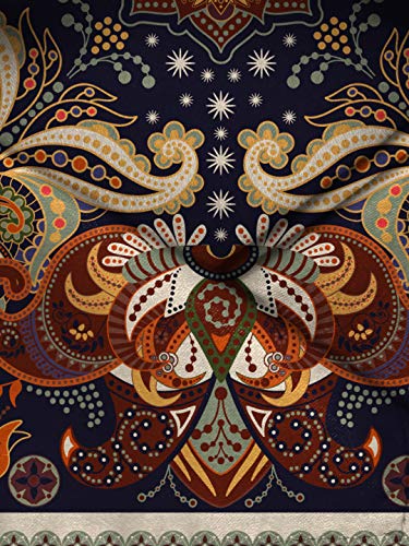 Image of BLACKSMITH Paisley and Floral Printed Italian Pocket Square for Men and Boys, for traditional Indian Wear like Bandhgala and Modi Jacket