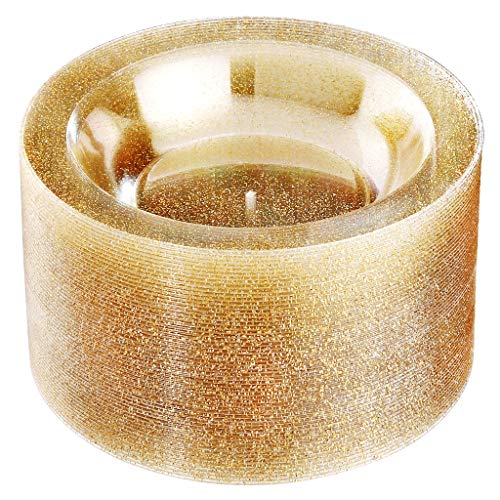 Liacere 60Pieces Gold Plastic Bowls-Disposable Gold Glitter Dessert Bowls-12OZ Premium Plastic Soup Bowls for Wedding &Parties & Christmas & New Year
