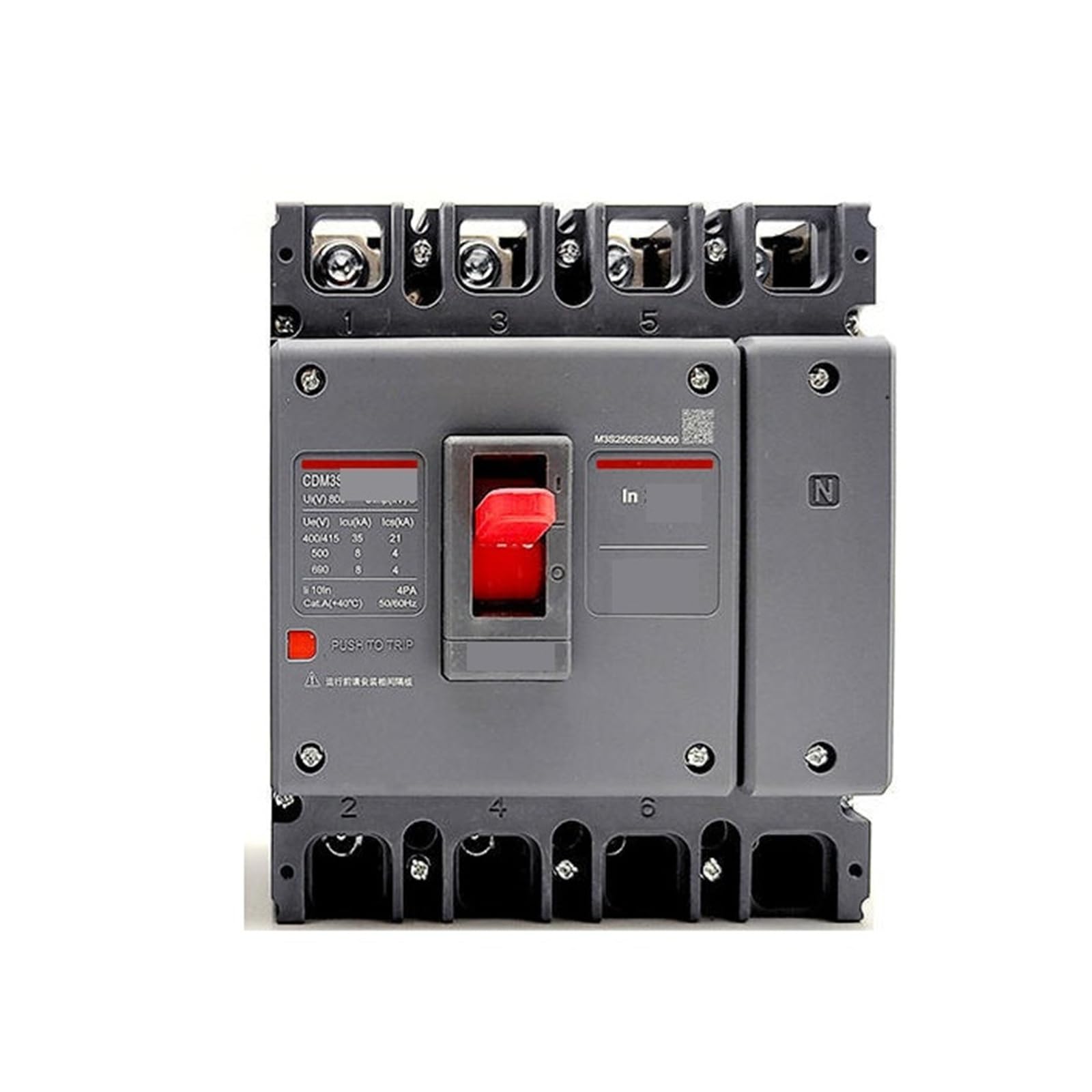Interruptor CDM3S de alta resistencia térmica y aislamiento tripolar 63A 2