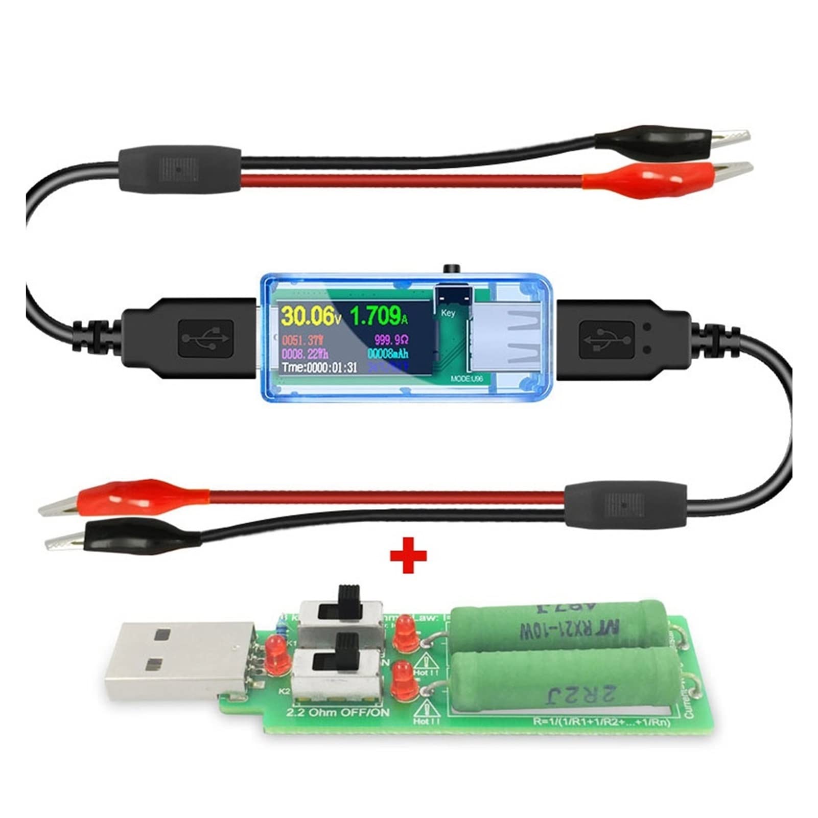 Urządzenie pomiarowe tester USB 13 1 Usb. Próbnik DC. Cyfrowy woltomierz Amperimetro Napięcie Amperomierz Amperomierz Detektor mocy chyłomierzem ładowarka(U96 Blue 3A Cable)