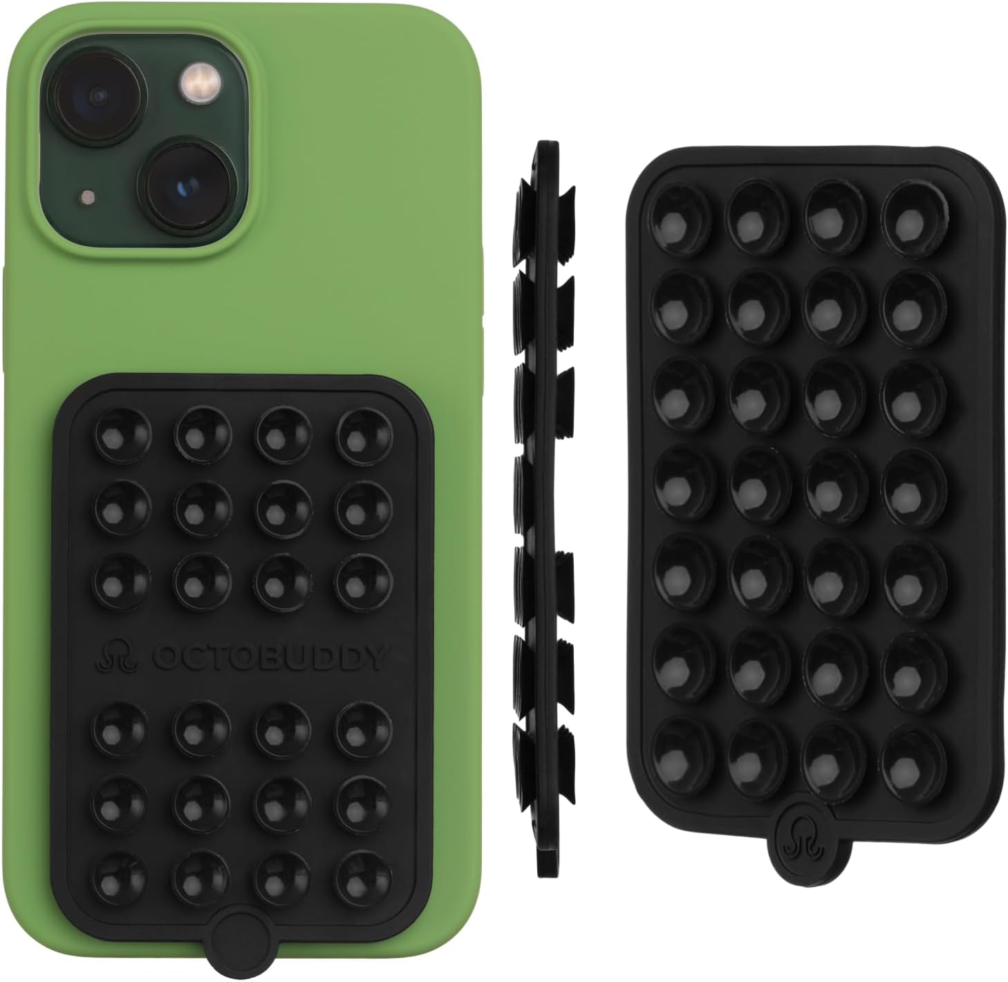 OCTOBUDDY Double - Silicone Double-Sided Suction Phone Case Detachable Mount - Hands-Free, Strong Grip Holder for Selfies & Videos - iPhone & Android Compatible - 2.5″ x 3.75″, Darth Vader