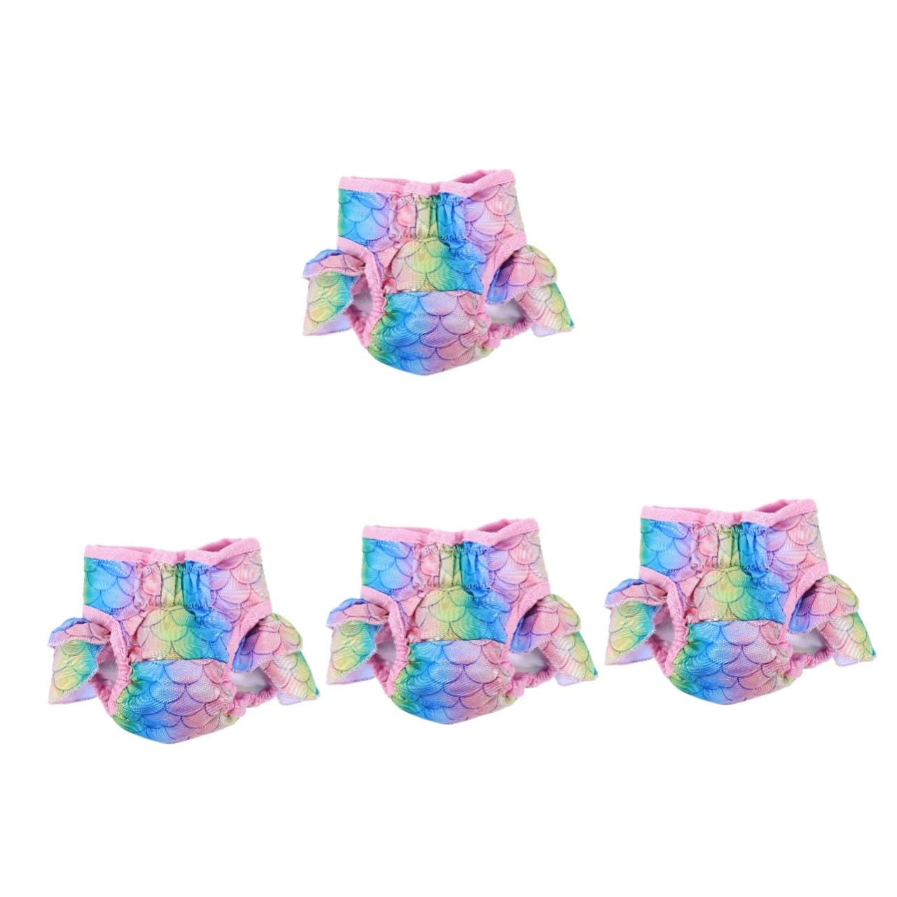 minkissy 4 Pantalones fisiológicos para Mascotas, para Perros machos, Pantalones de acoso para Perros, Pantalones físicos para Perros, Bragas sanitarias para Mascotas, Pantalones de Calor para
