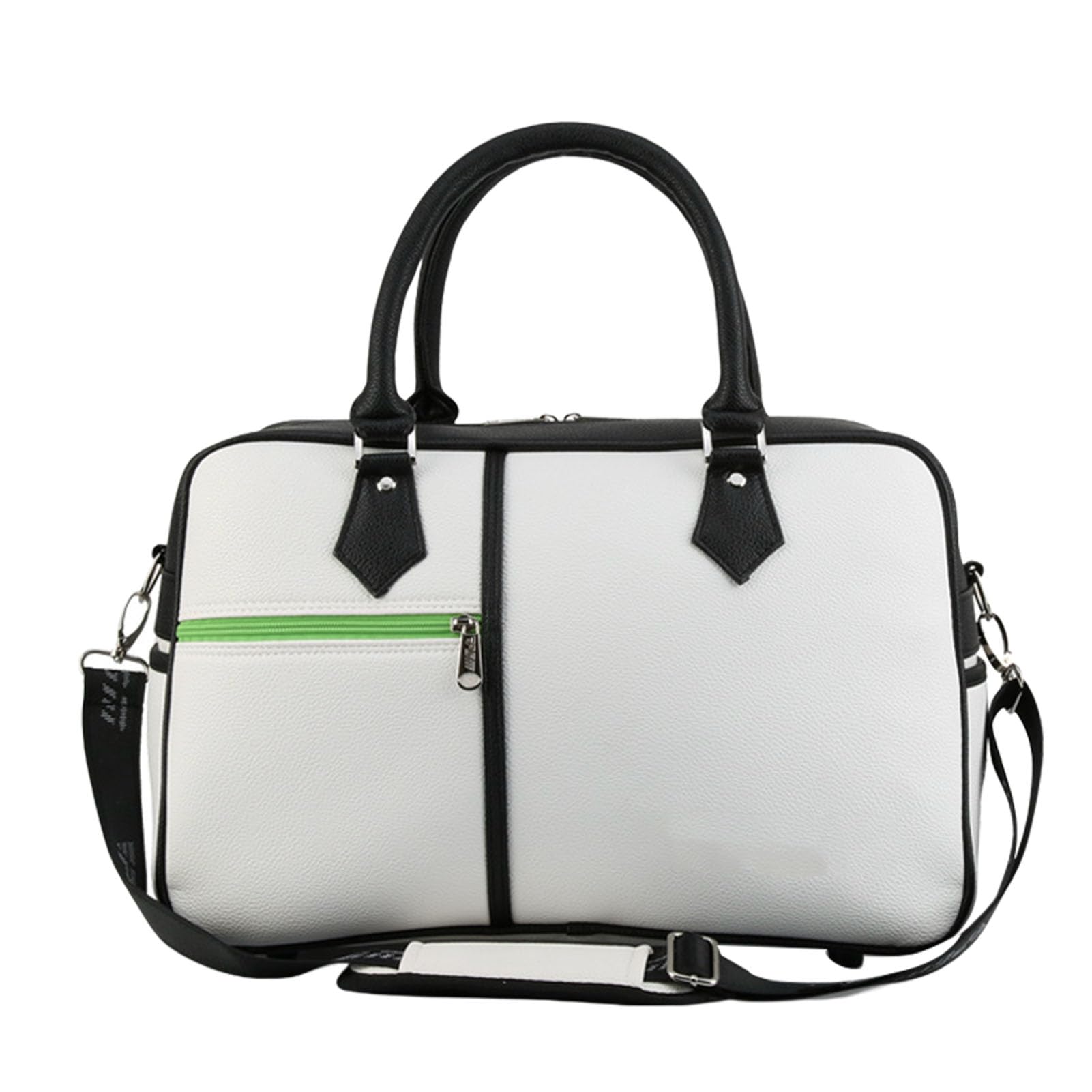 Zunate Borsone in PU, Borsa Sportiva da Viaggio Modello Lichee con Scomparto per Scarpe, Tracolla Staccabile, Borsa da Palestra per Allenamento Fitness all'aperto da Portare Avanti (WHITE)