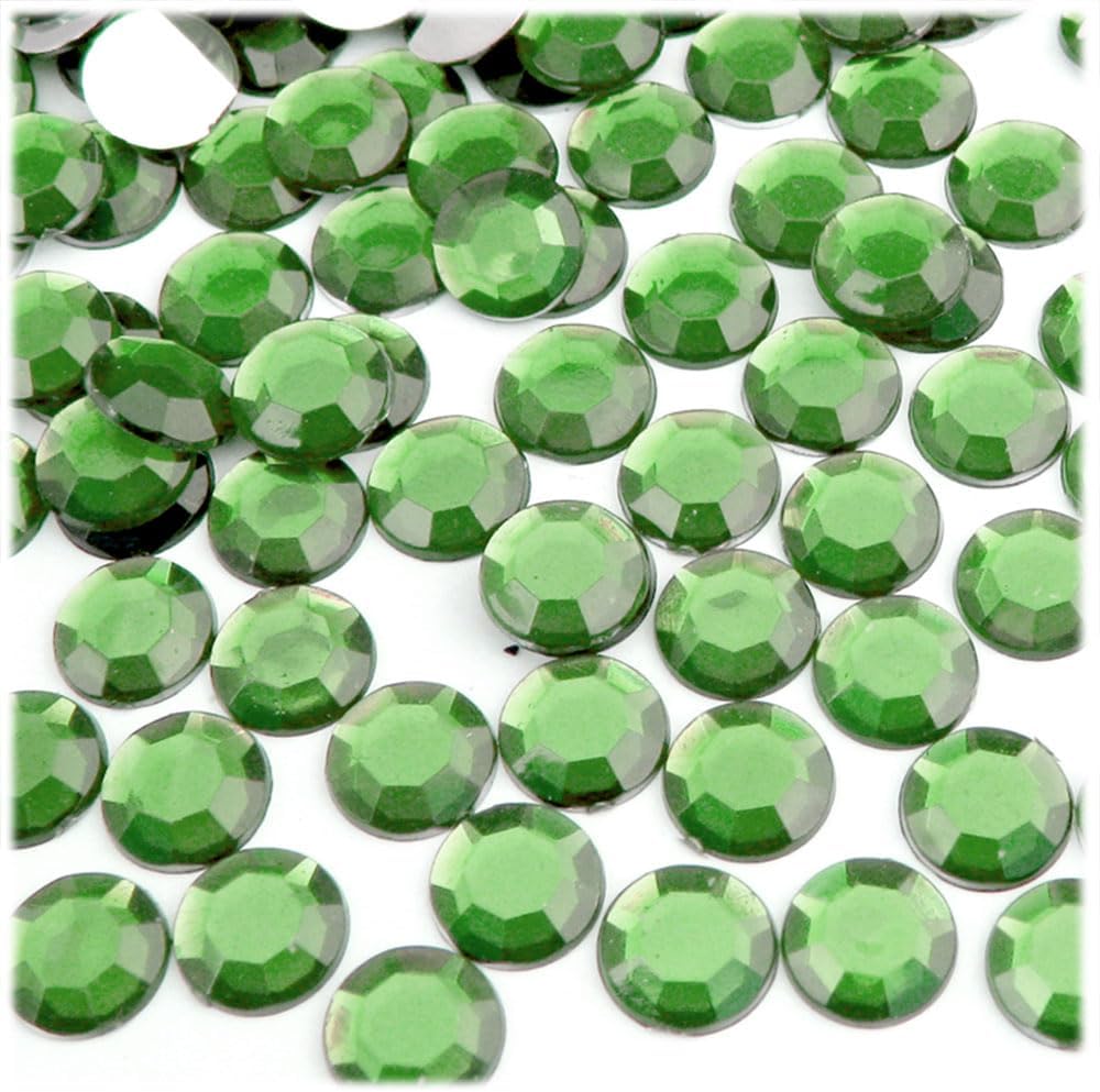 The Crafts Outlet 1,000pc Rhinestones Round 11mm - Peridot Light Green