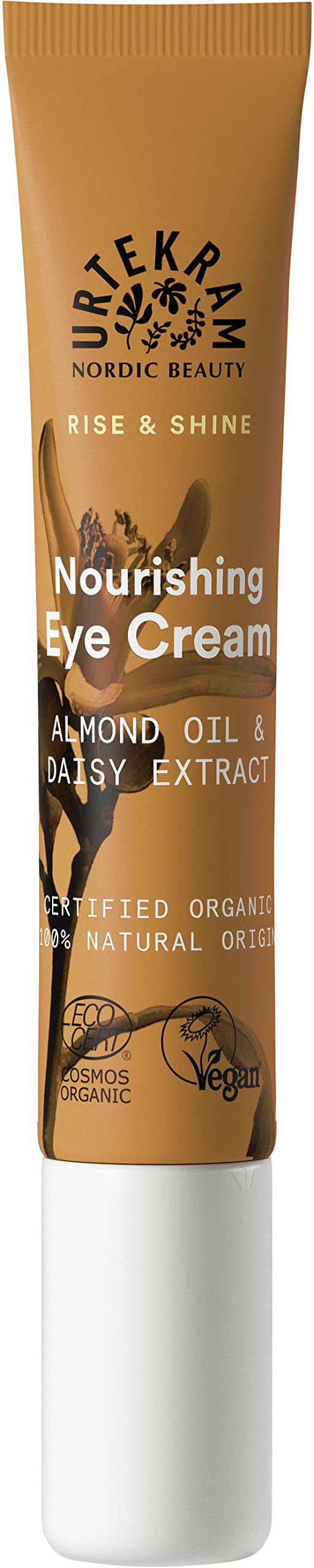 Urtekram Eye Cream - Rise & Shine Nourishing Eye Cream with daisy extract that counteracts dark circles under the eyes - Organic - Natural - Vegan (15 ml)